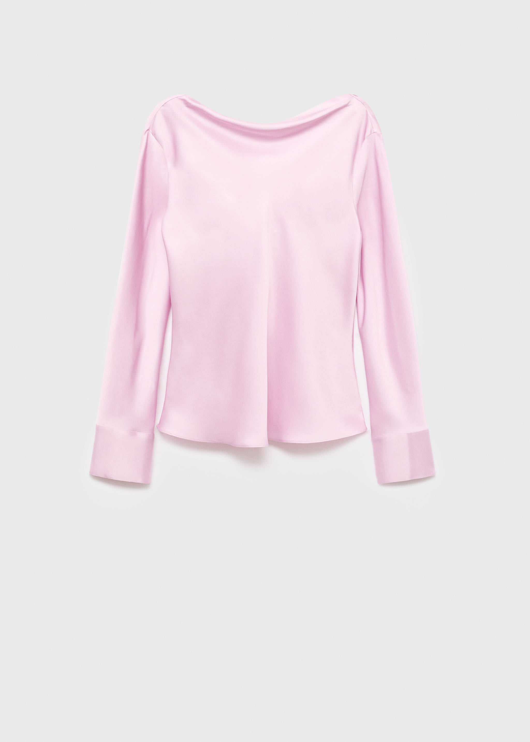 Satin blouse with draped back - Article without model