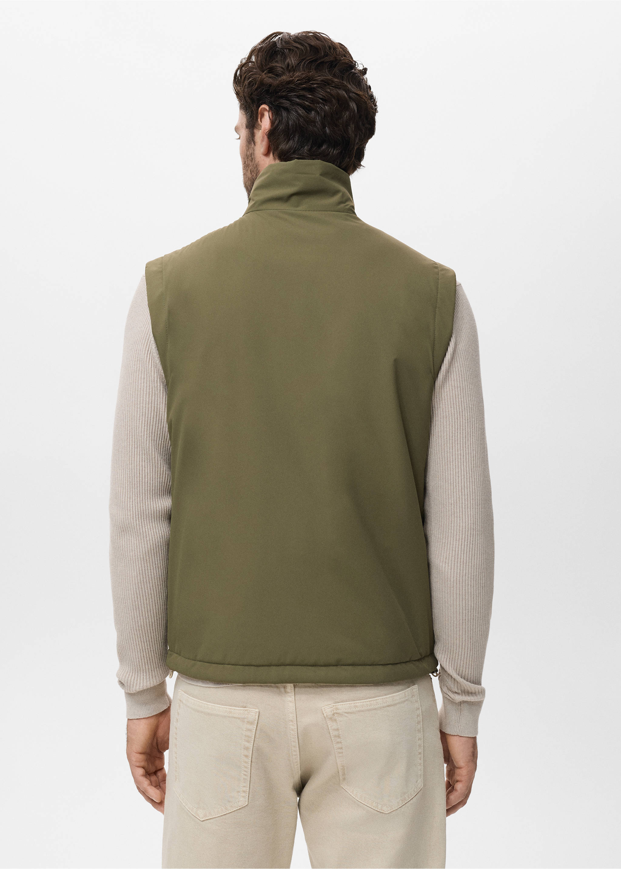 Chaleco reversible water repellent - Reverso del artículo, Verde. Ref: 17094402-00.