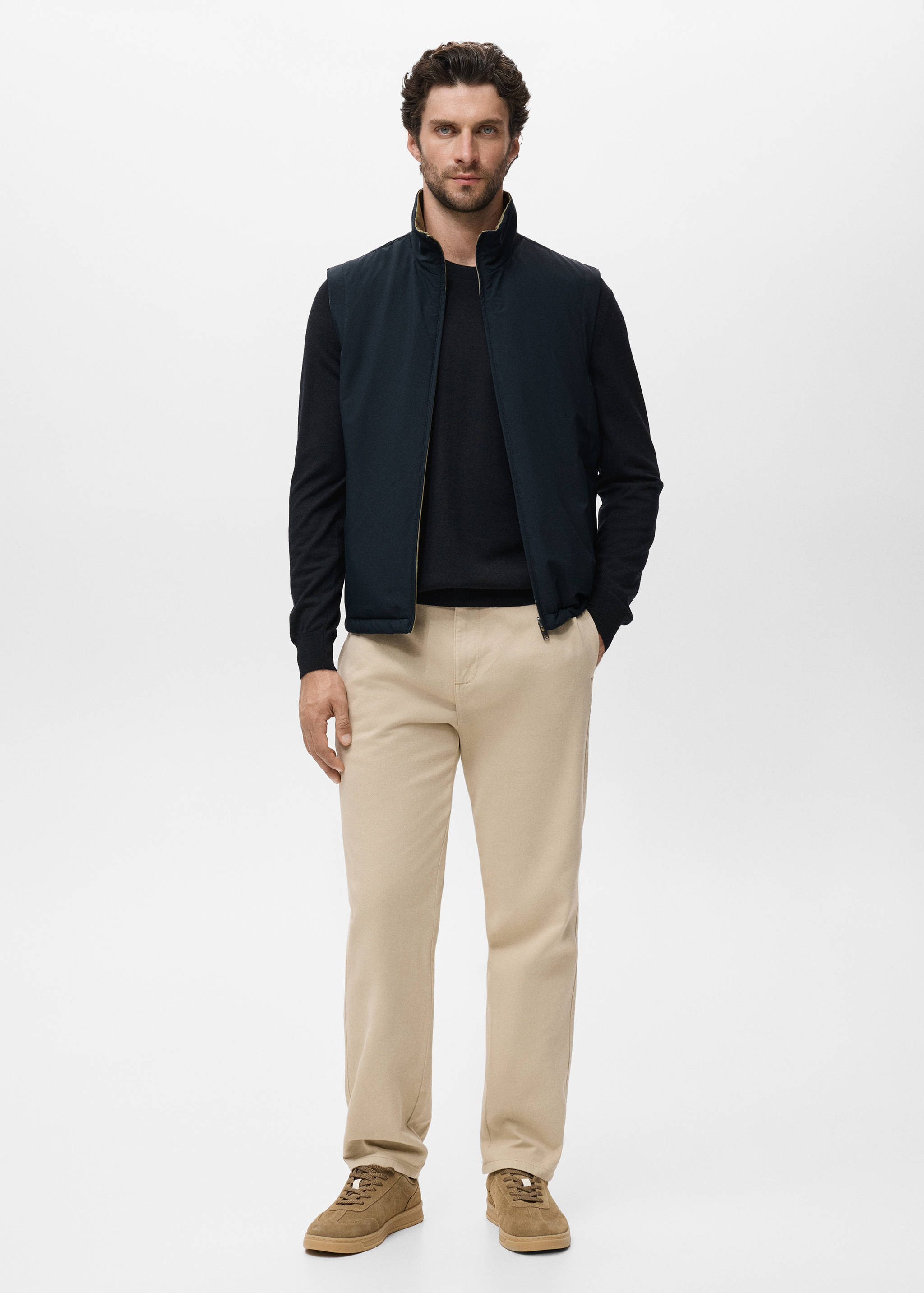 Reversible water-repellent gilet - General plane