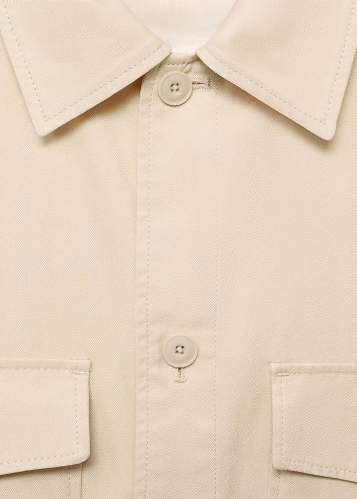 Lyocell cotton jacket with pockets — Beige
