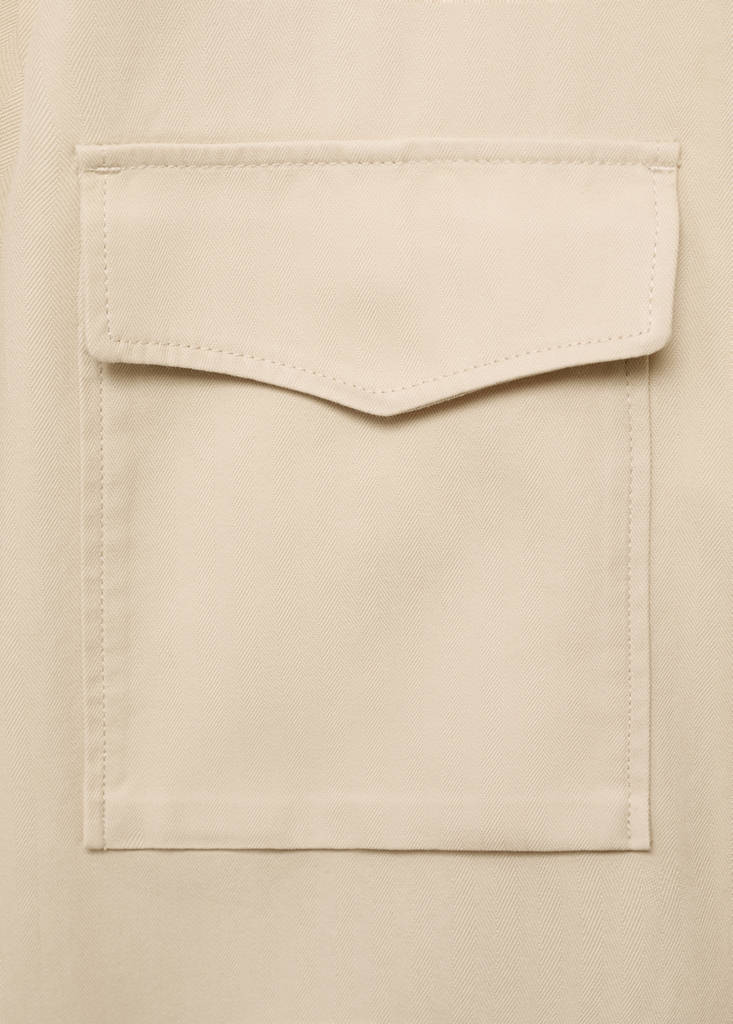 Lyocell cotton jacket with pockets — Beige