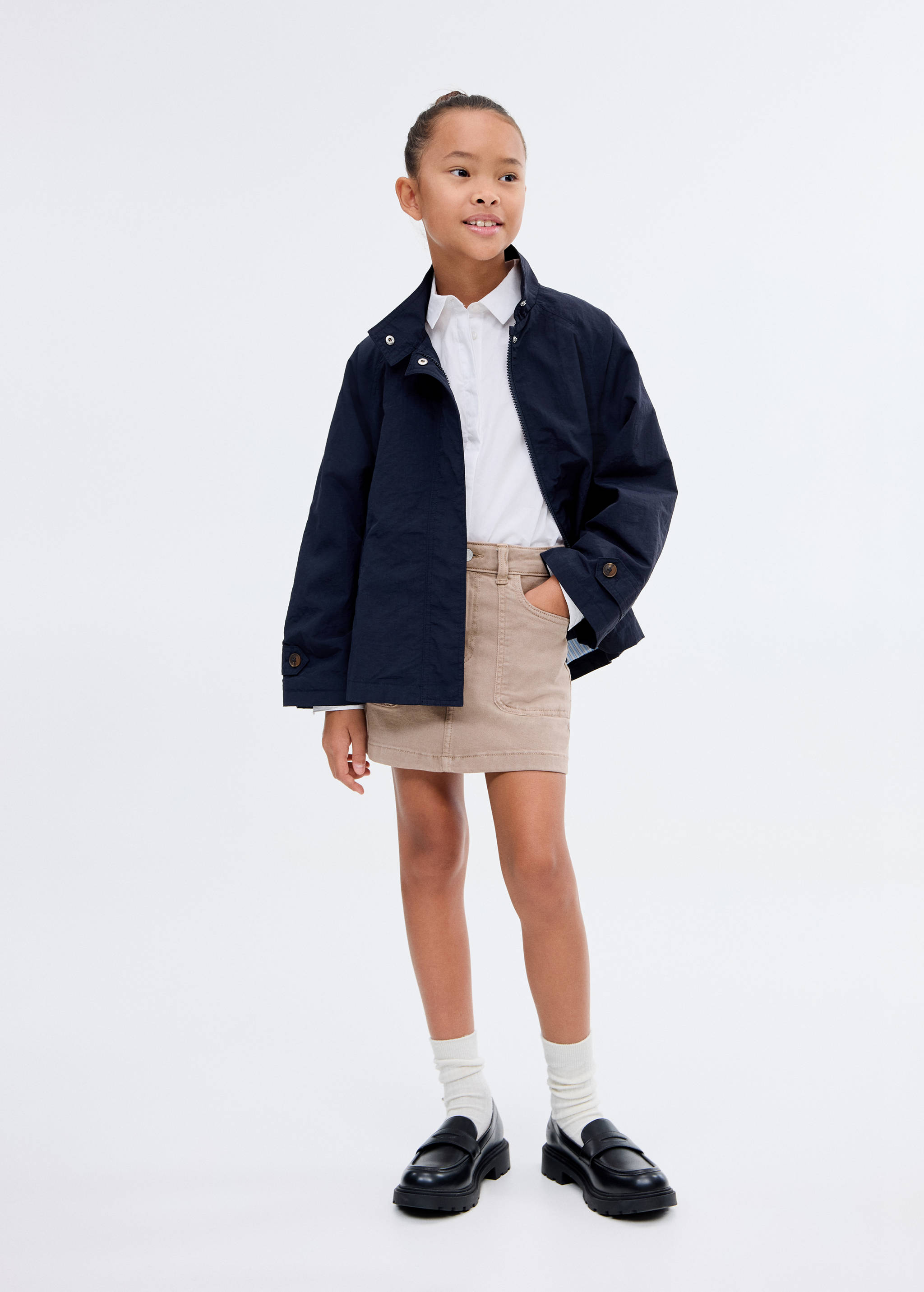 Denim cotton skirt - General plane