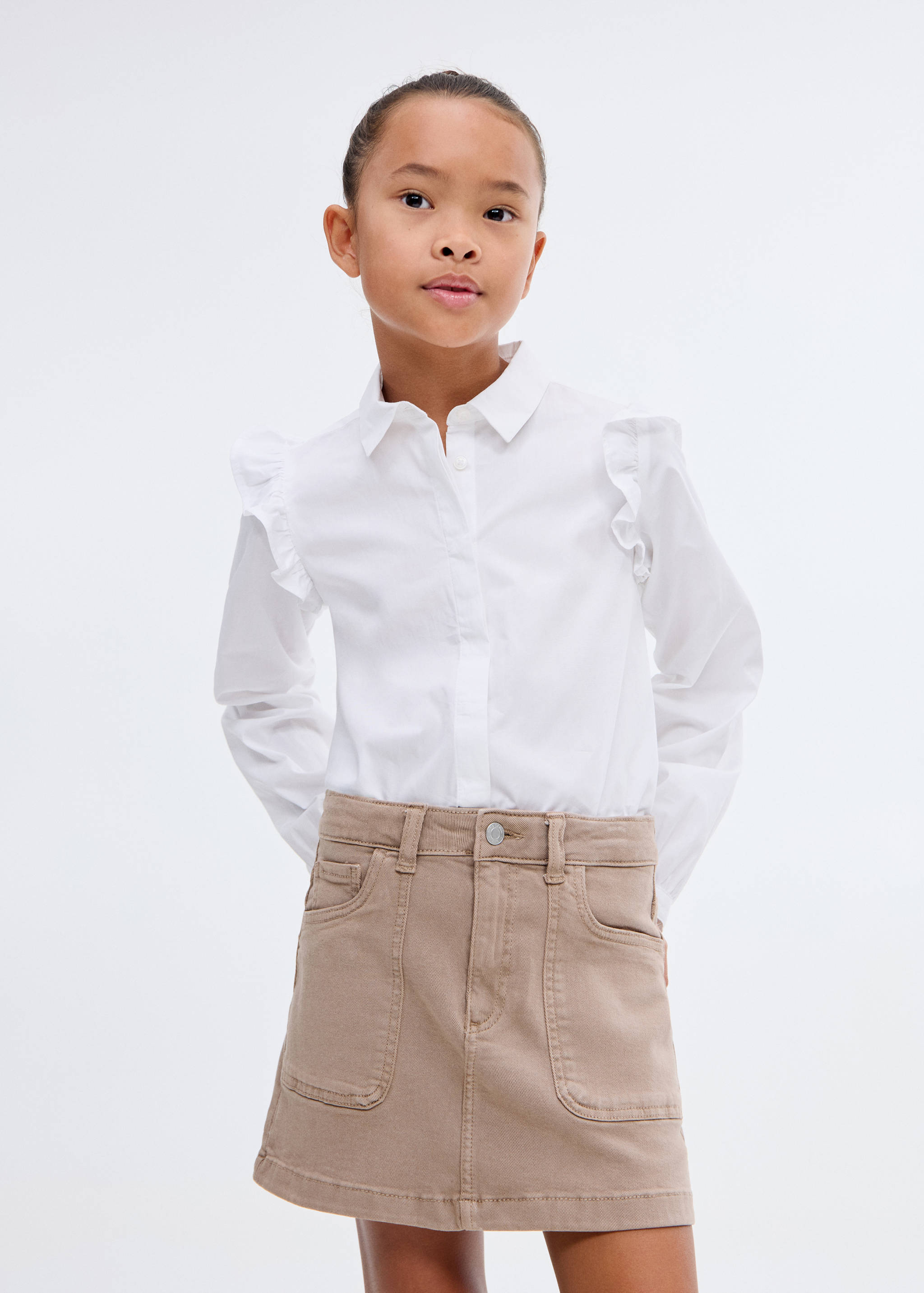 Denim cotton skirt - Details of the article 1