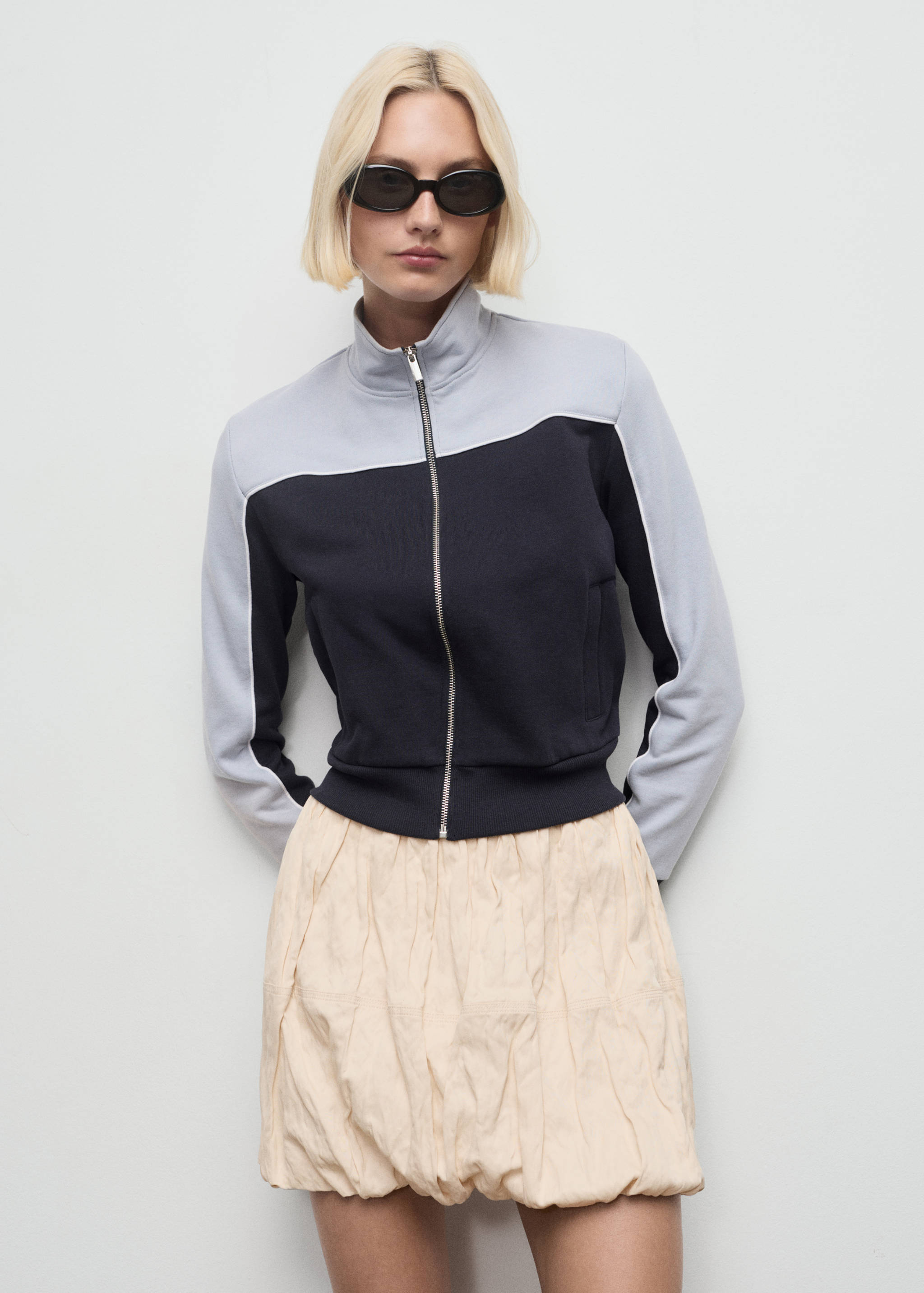 Wrinkled-effect balloon skirt - Medium plane