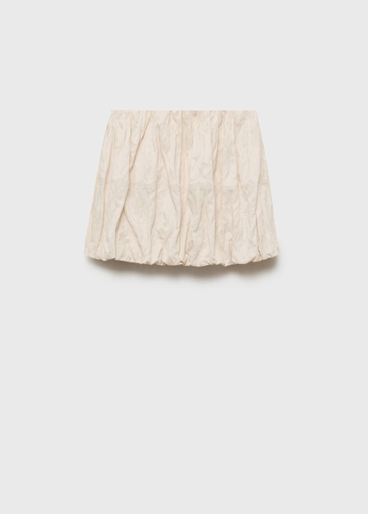 Creased balloon skirt