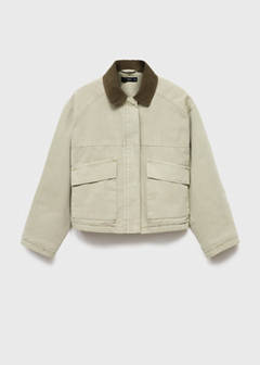 Denim jacket with contrast collar — Green 4