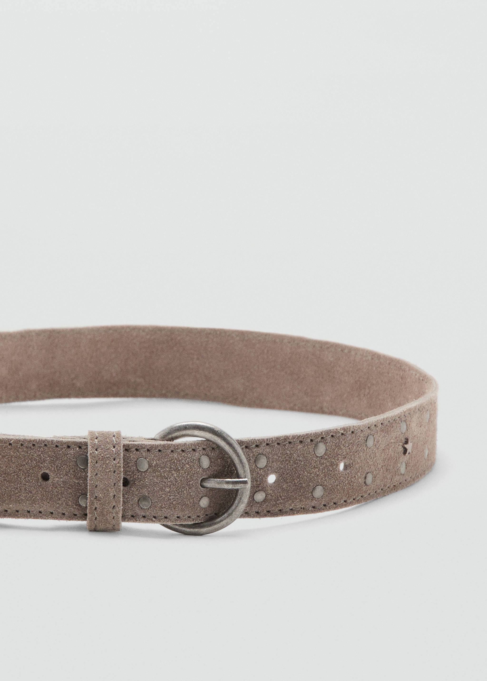 Ceinture cuir rivets - Plan moyen