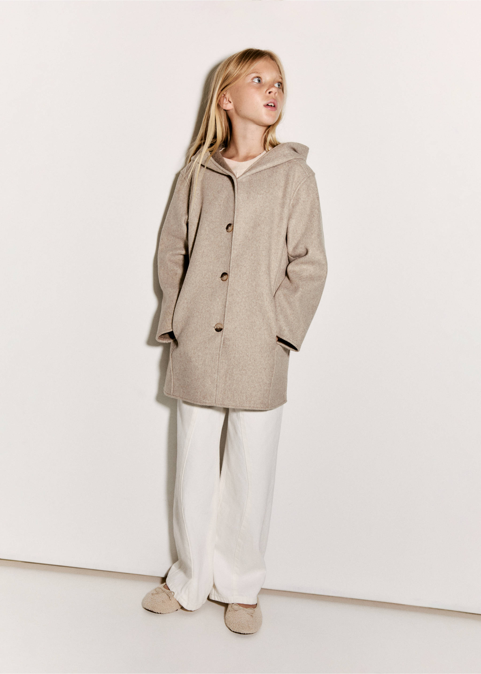 Cloth coat with pockets - General plane, Beige. Ref: 17094411-00.