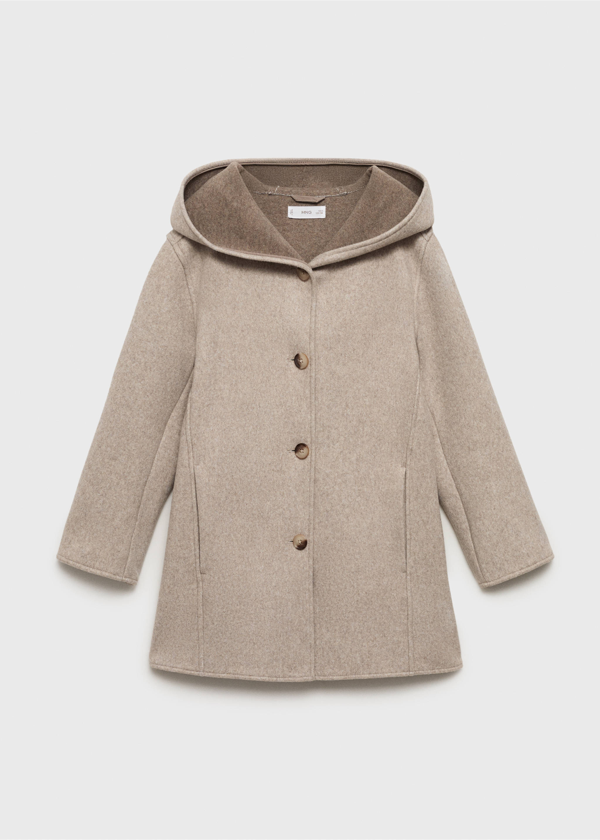 Cloth coat with pockets - Article without model, Beige. Ref: 17094411-00.