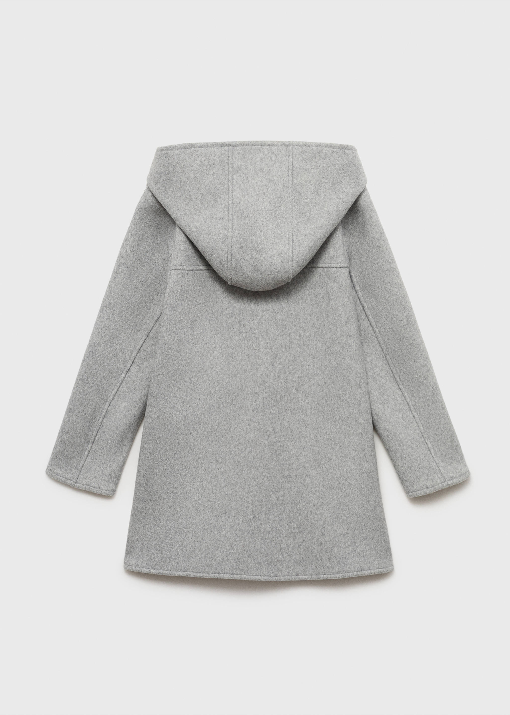 Cloth coat with pockets - Reverse of the article, Grey. Ref: 17094411-00.