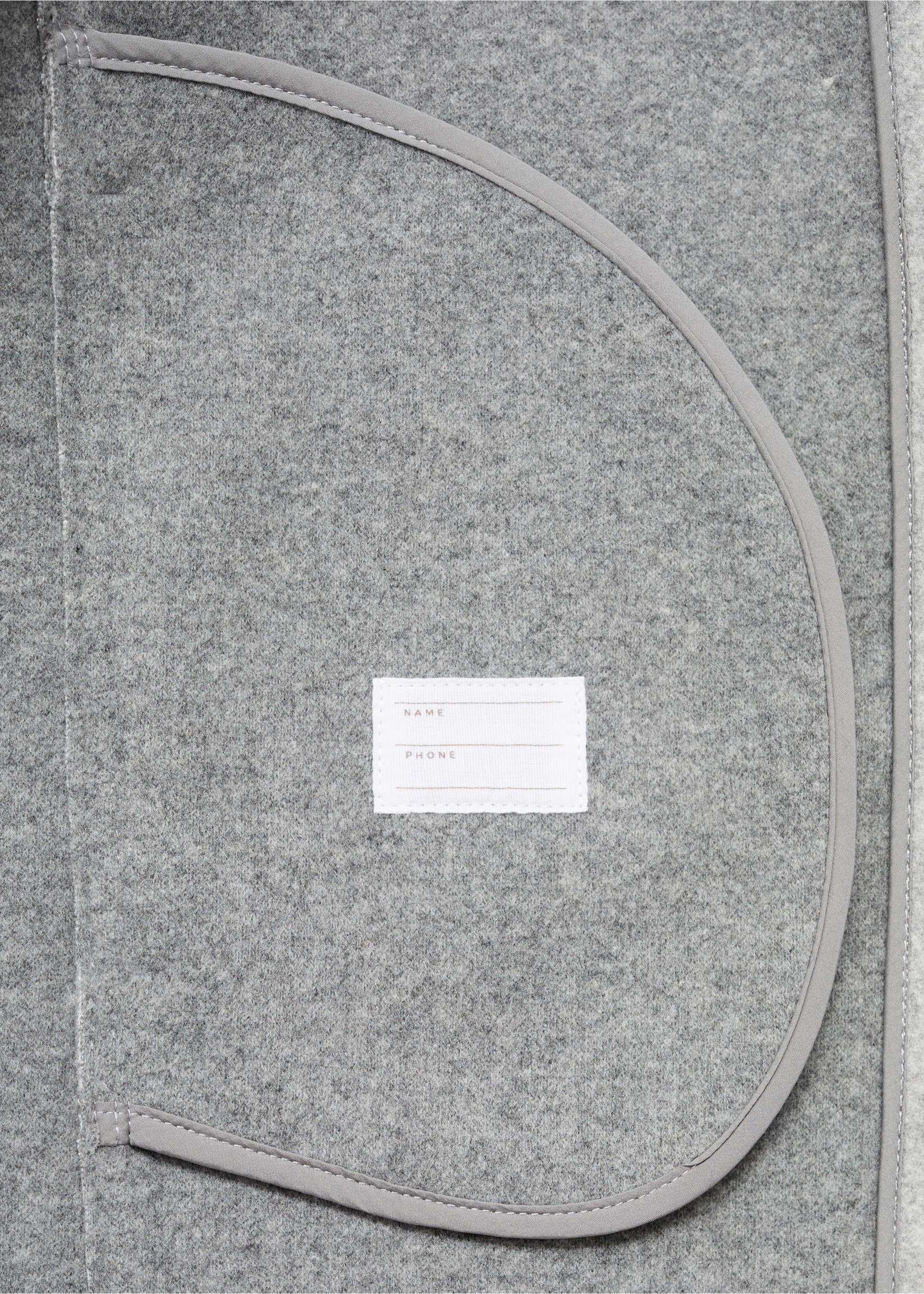 Cloth coat with pockets - Details of the article 0, Grey. Ref: 17094411-00.