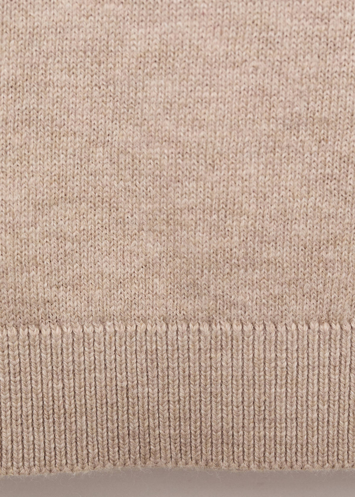 Essential cotton-blend sweater — Beige