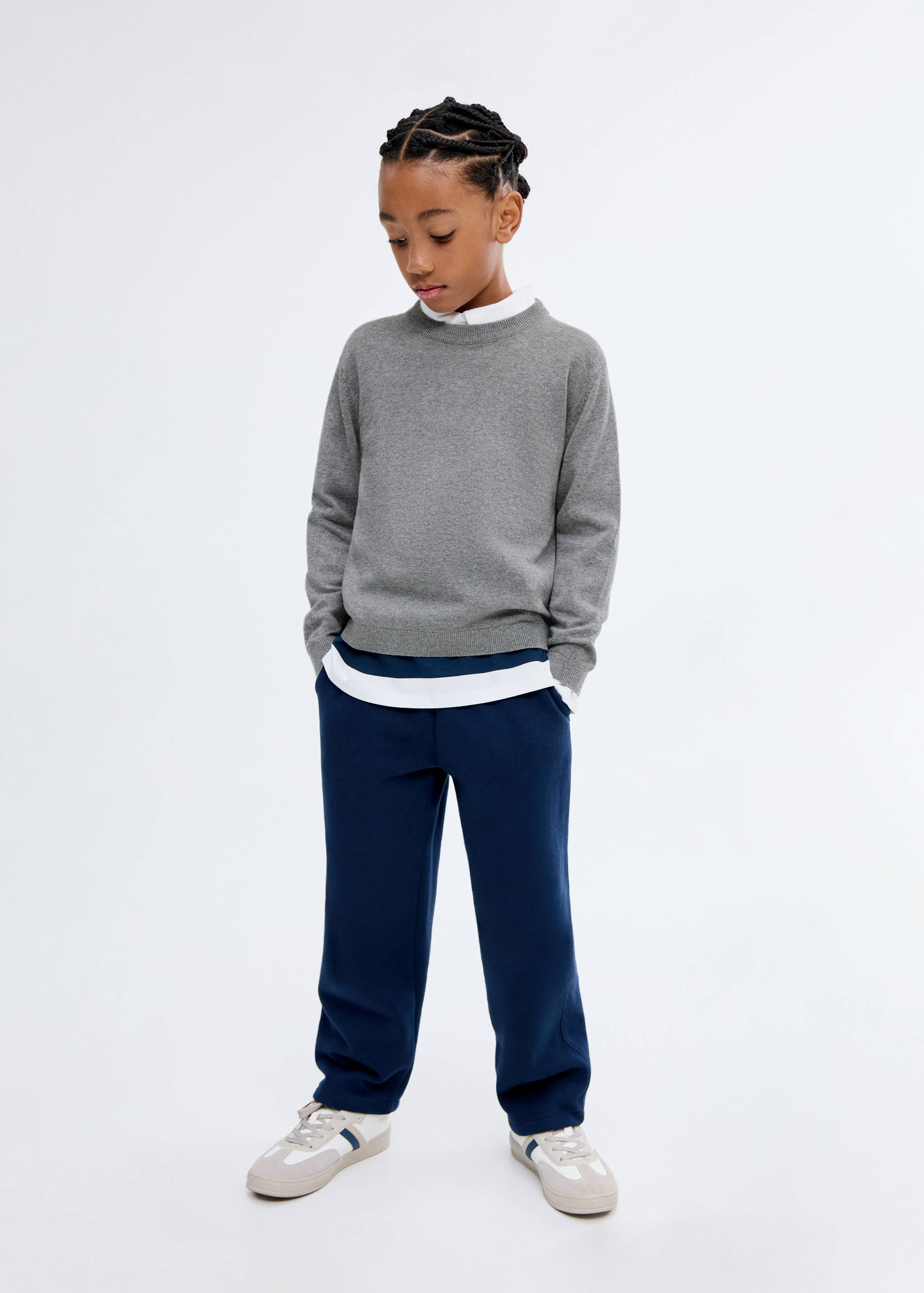 Basic-Pullover aus Baumwoll-Mix - Allgemeine Ansicht