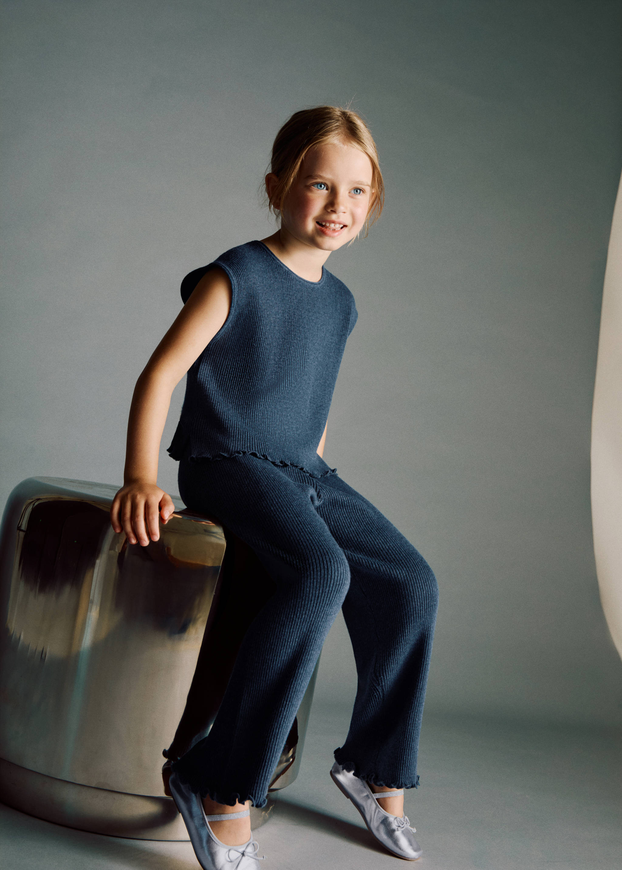 Gilet maille côtelée - Plan général