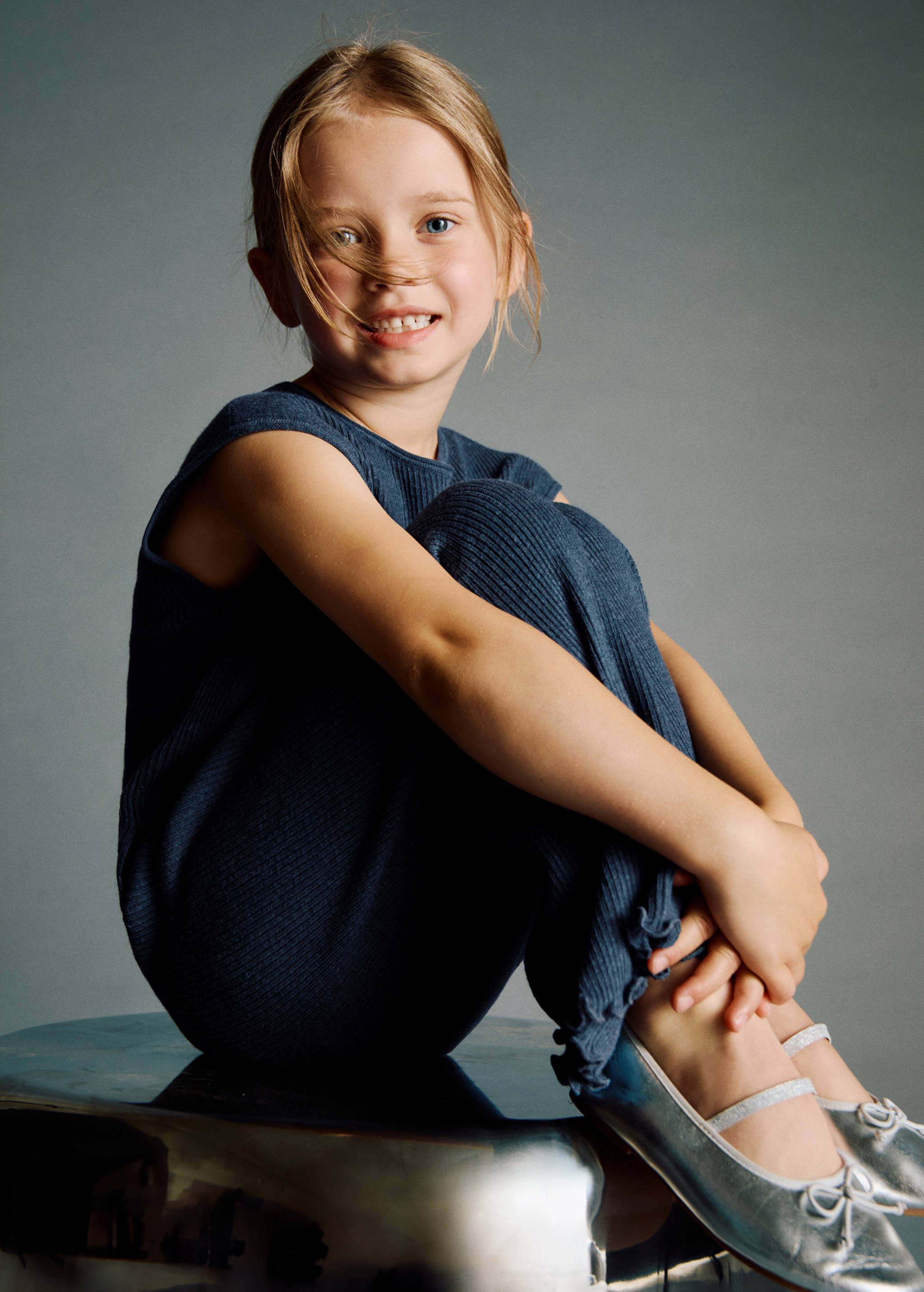 Gilet maille côtelée - Plan moyen