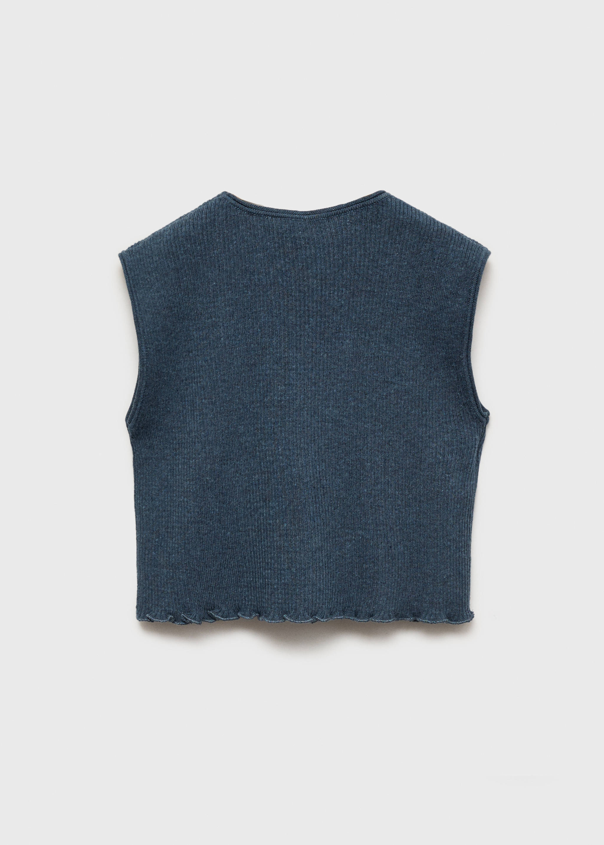 Gilet maille côtelée - Verso de l’article