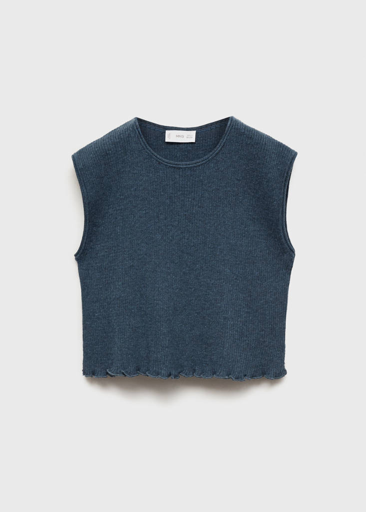 Ribbed jersey jacket — Indigo Blue