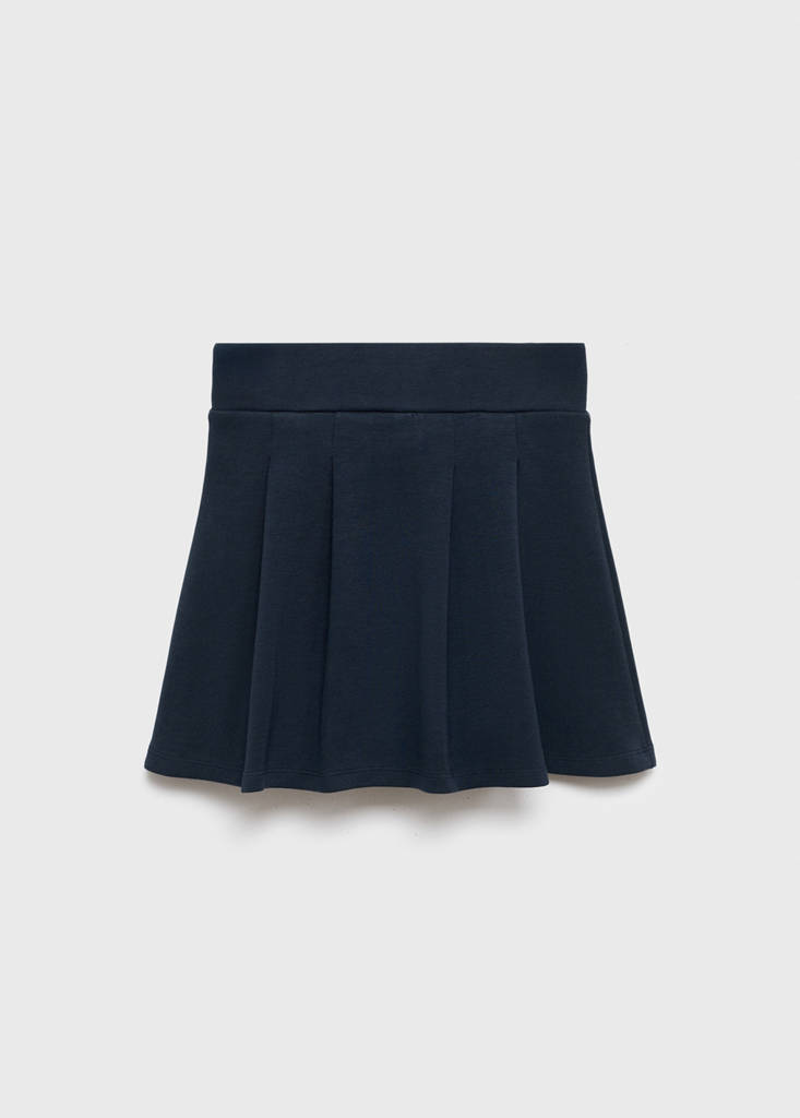 Short cotton skirt — Navy