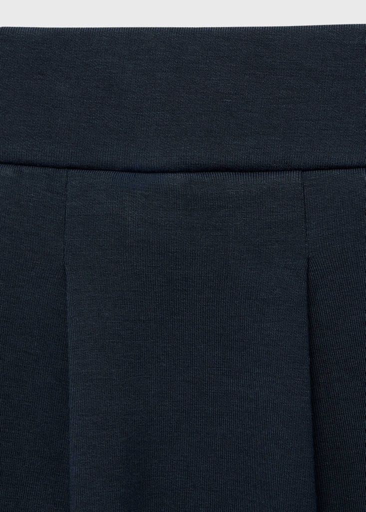 Short cotton skirt — Navy