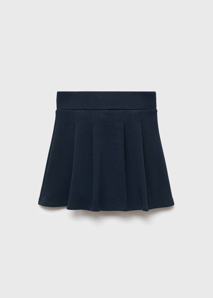 Short cotton skirt — Navy