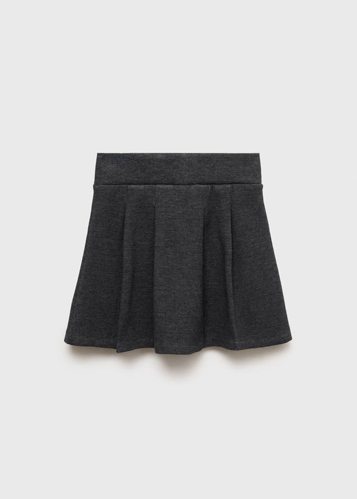Short cotton skirt — Dark Heather Grey