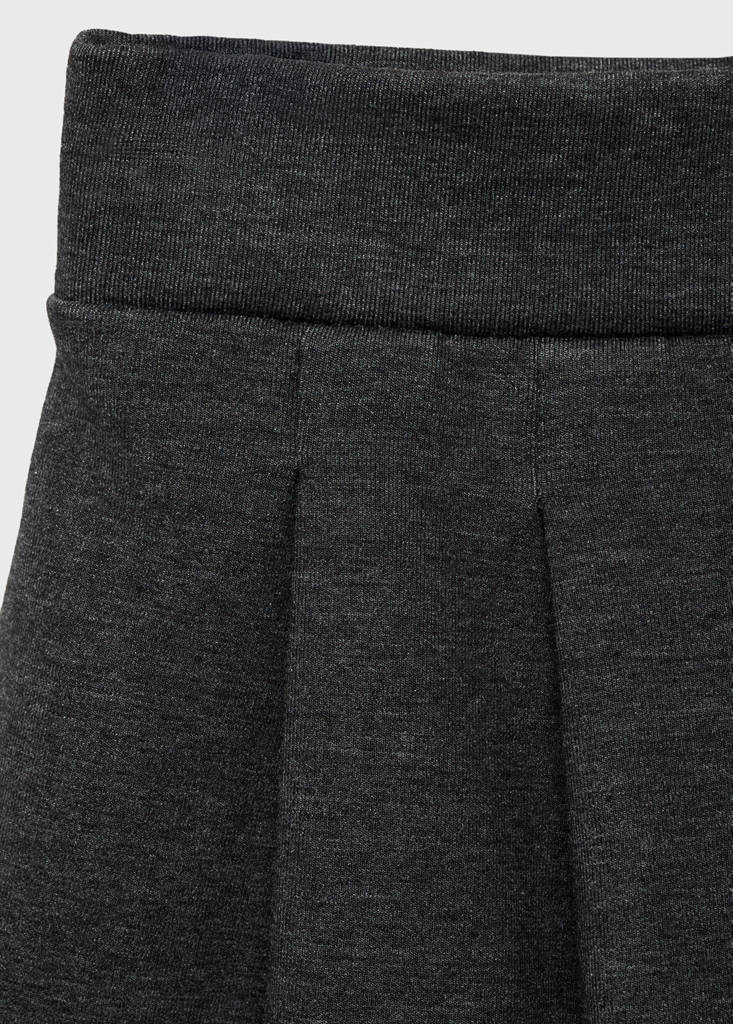 Short cotton skirt — Dark Heather Grey