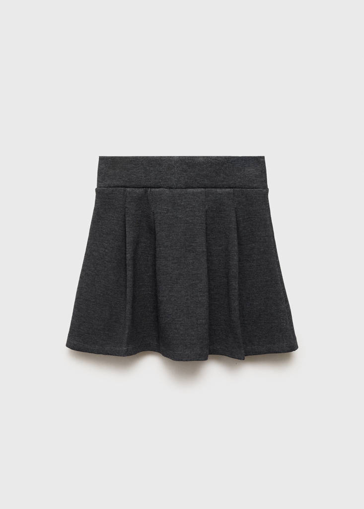 Short cotton skirt — Dark Heather Grey