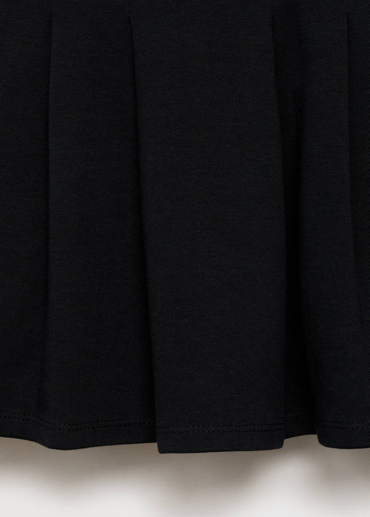 Short cotton skirt — Black