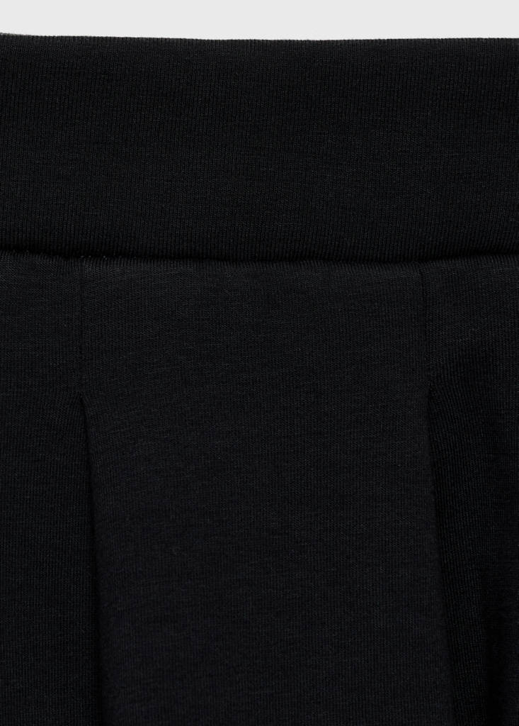 Short cotton skirt — Black
