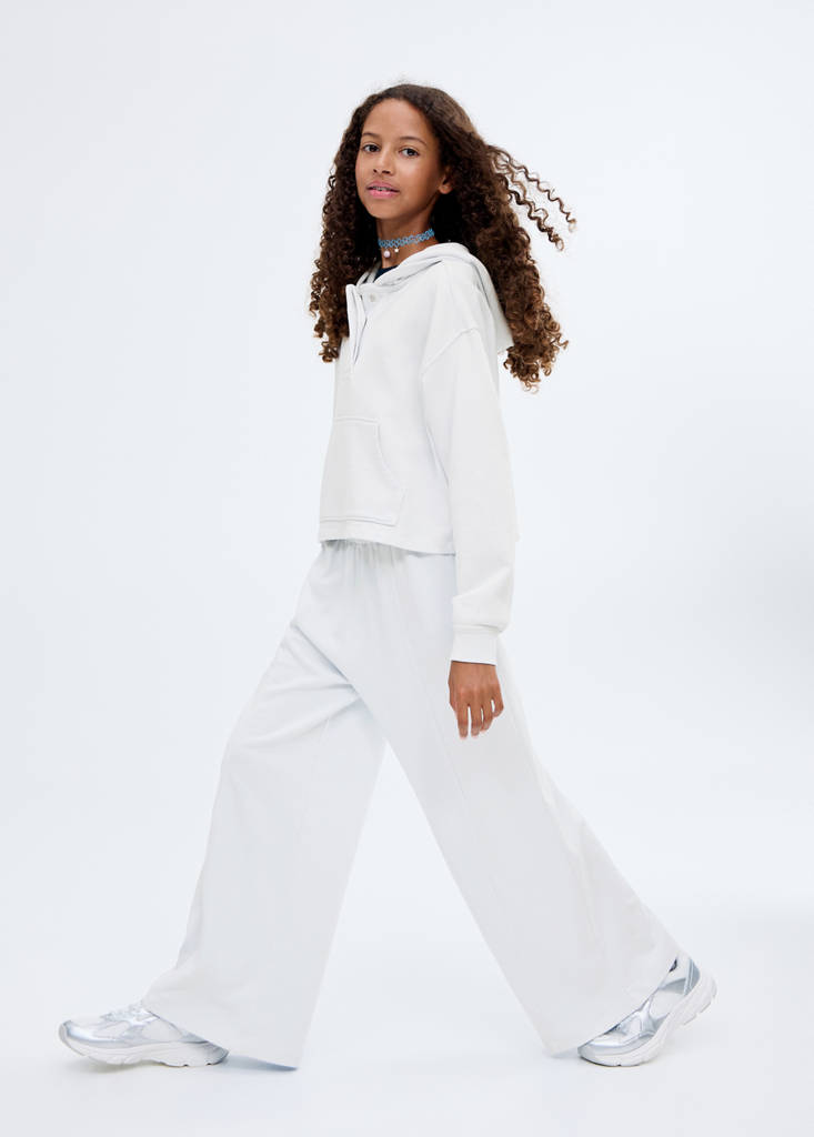 Cotton joggers with elastic waist