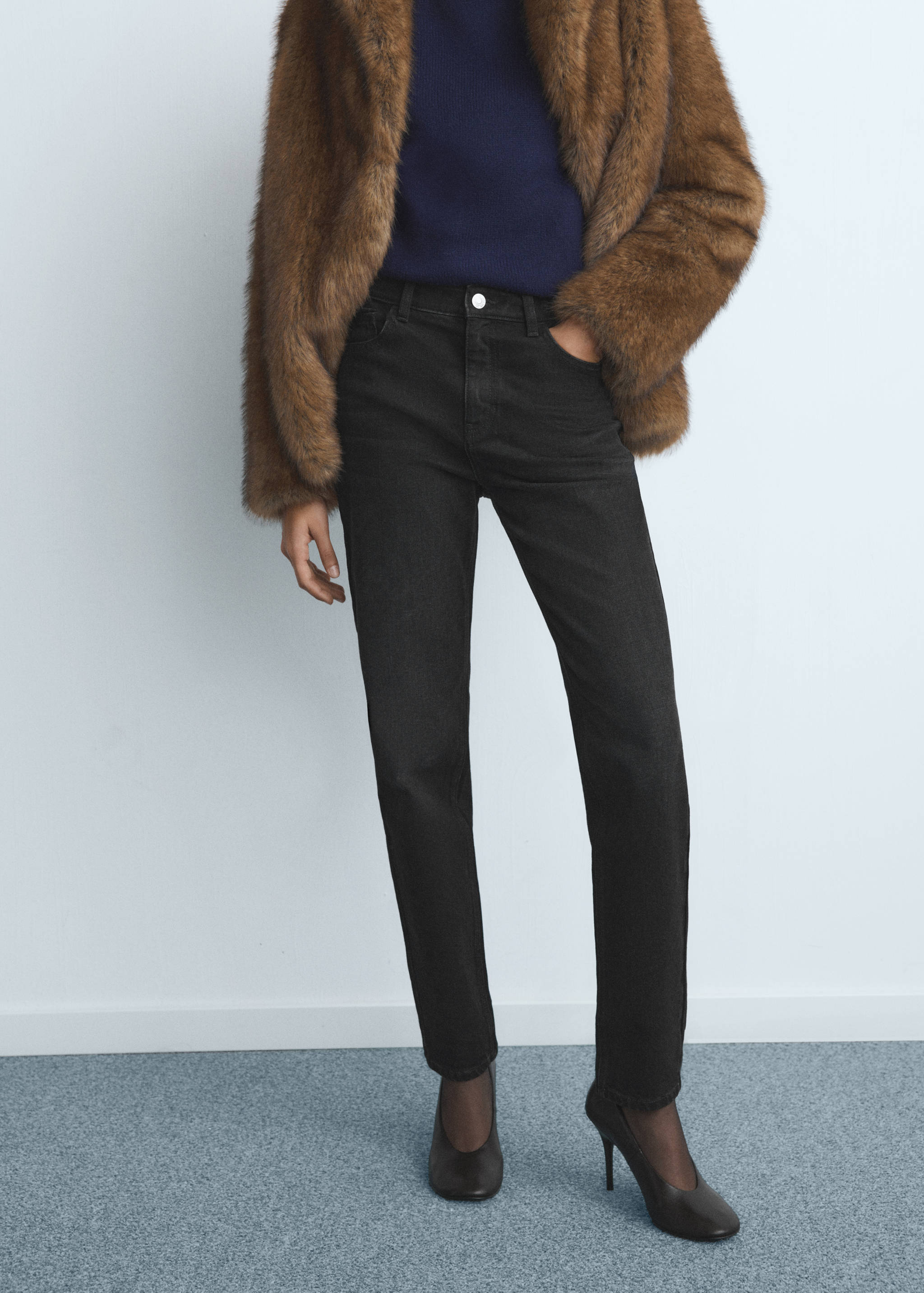 Jean Newmom confort taille haute - Plan moyen