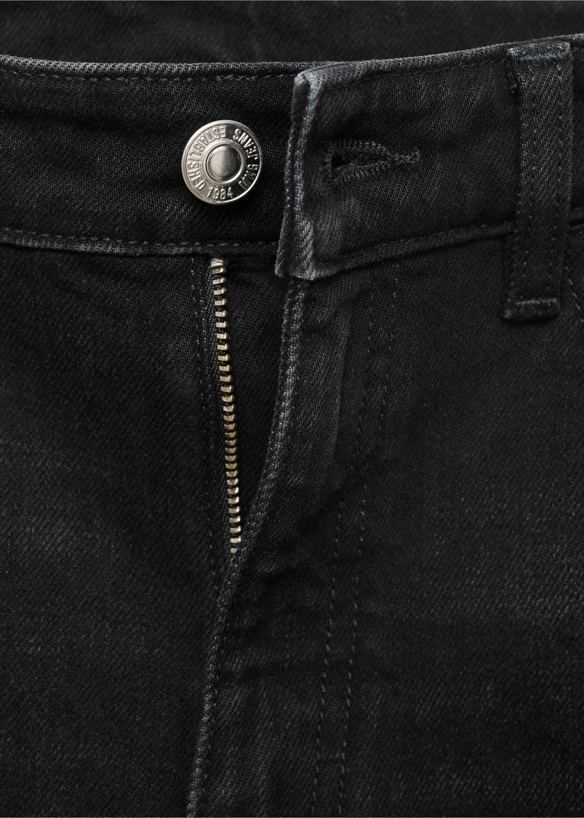 Jean Newmom confort taille haute - Détail de l'article 8, Black denim. Ref: 17094422-00.