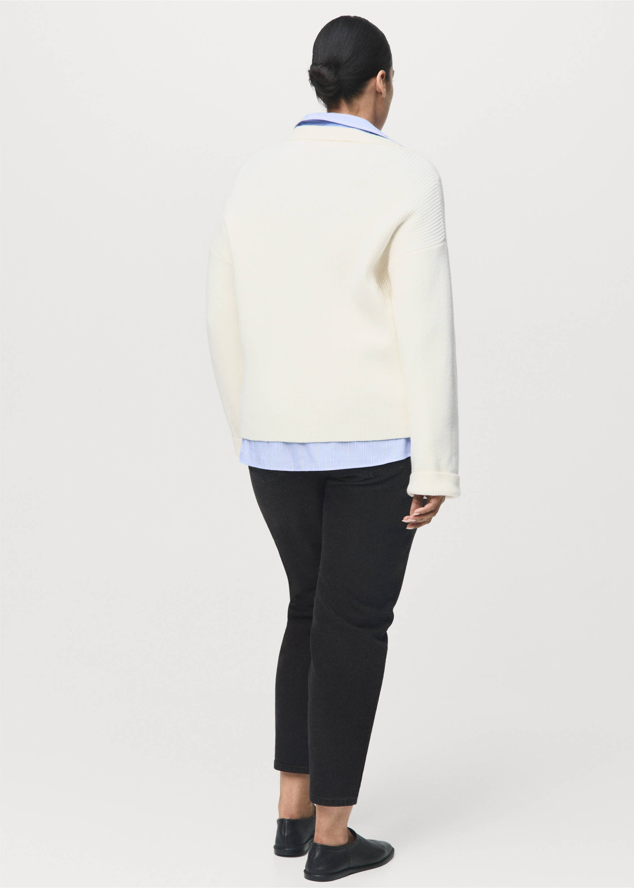 Jean Newmom confort taille haute - Détail de l'article 4, Black denim. Ref: 17094422-00.