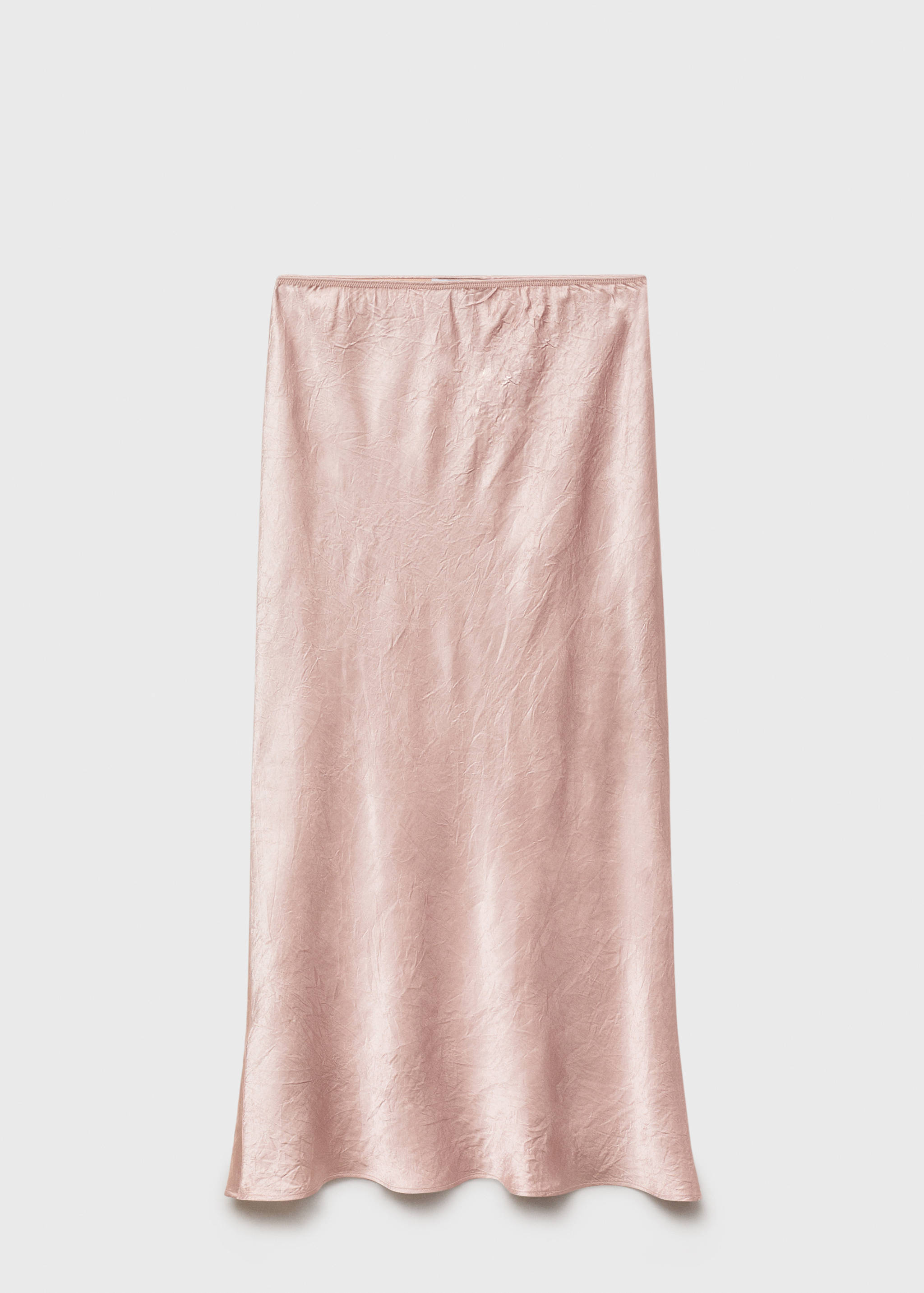 Creased-effect satin skirt - Article without model