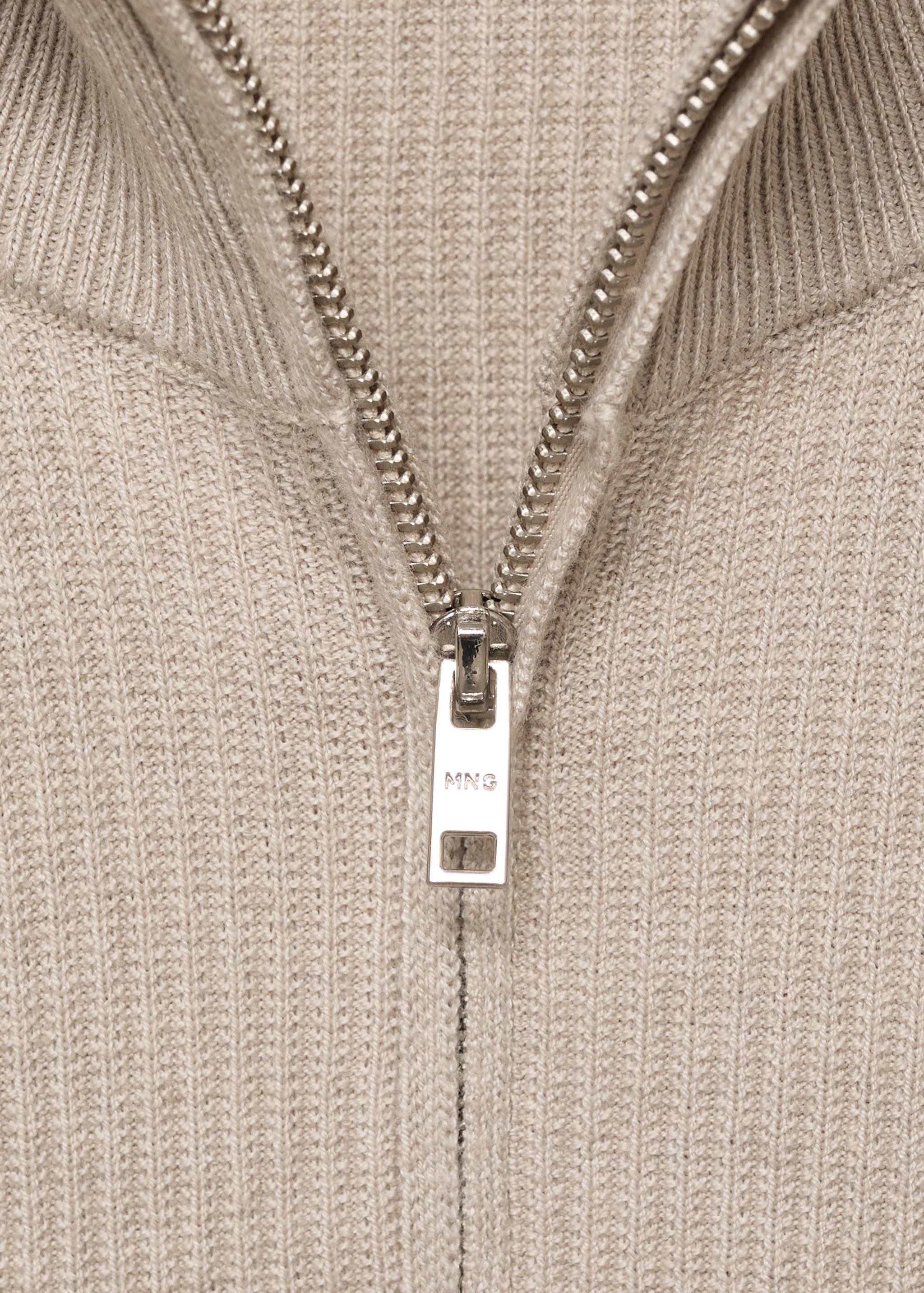 Ribbed sweater with zip neck - Details of the article 8