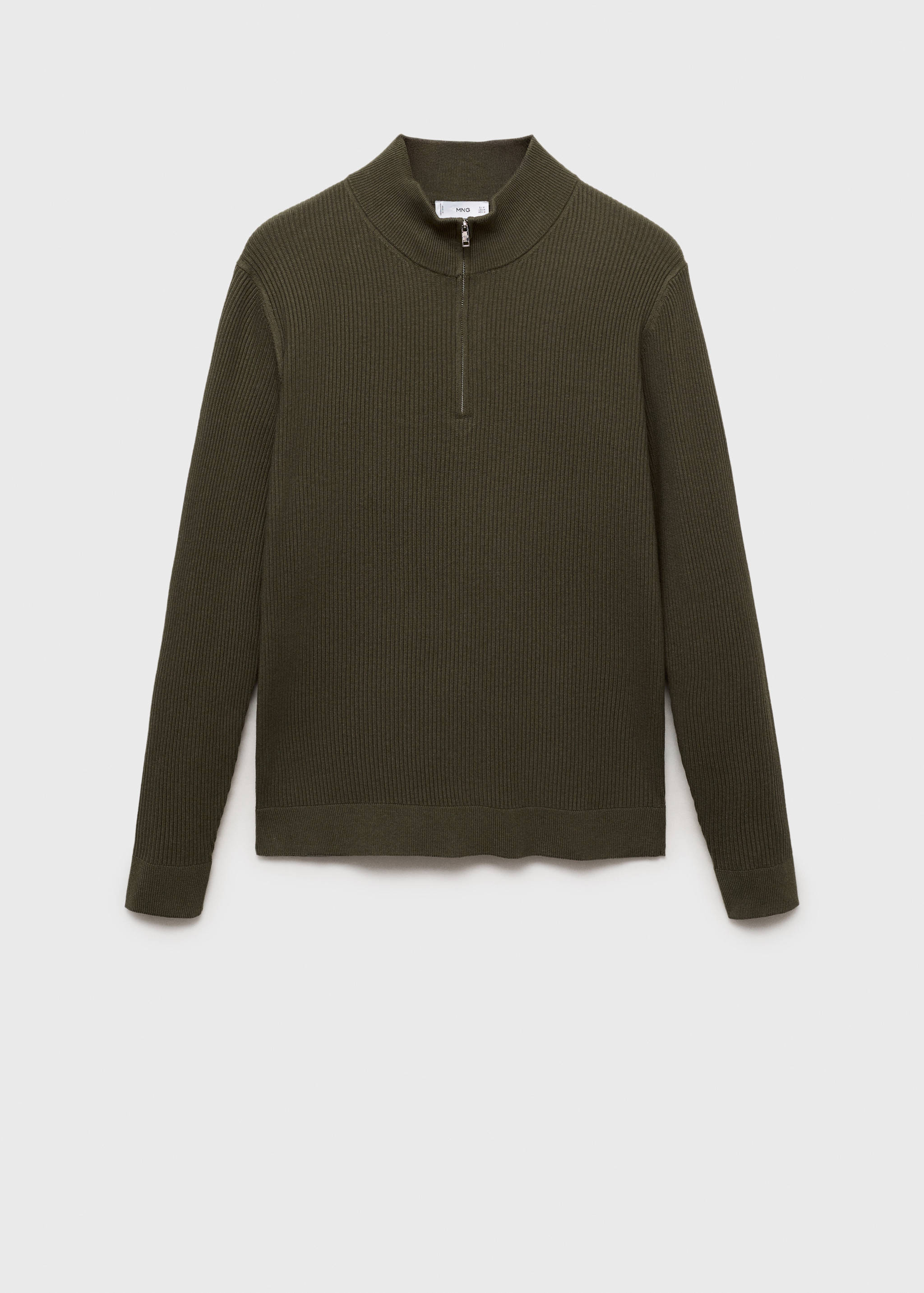 سترة مضلعة بياقة بسحاب - منتج دون نموذج