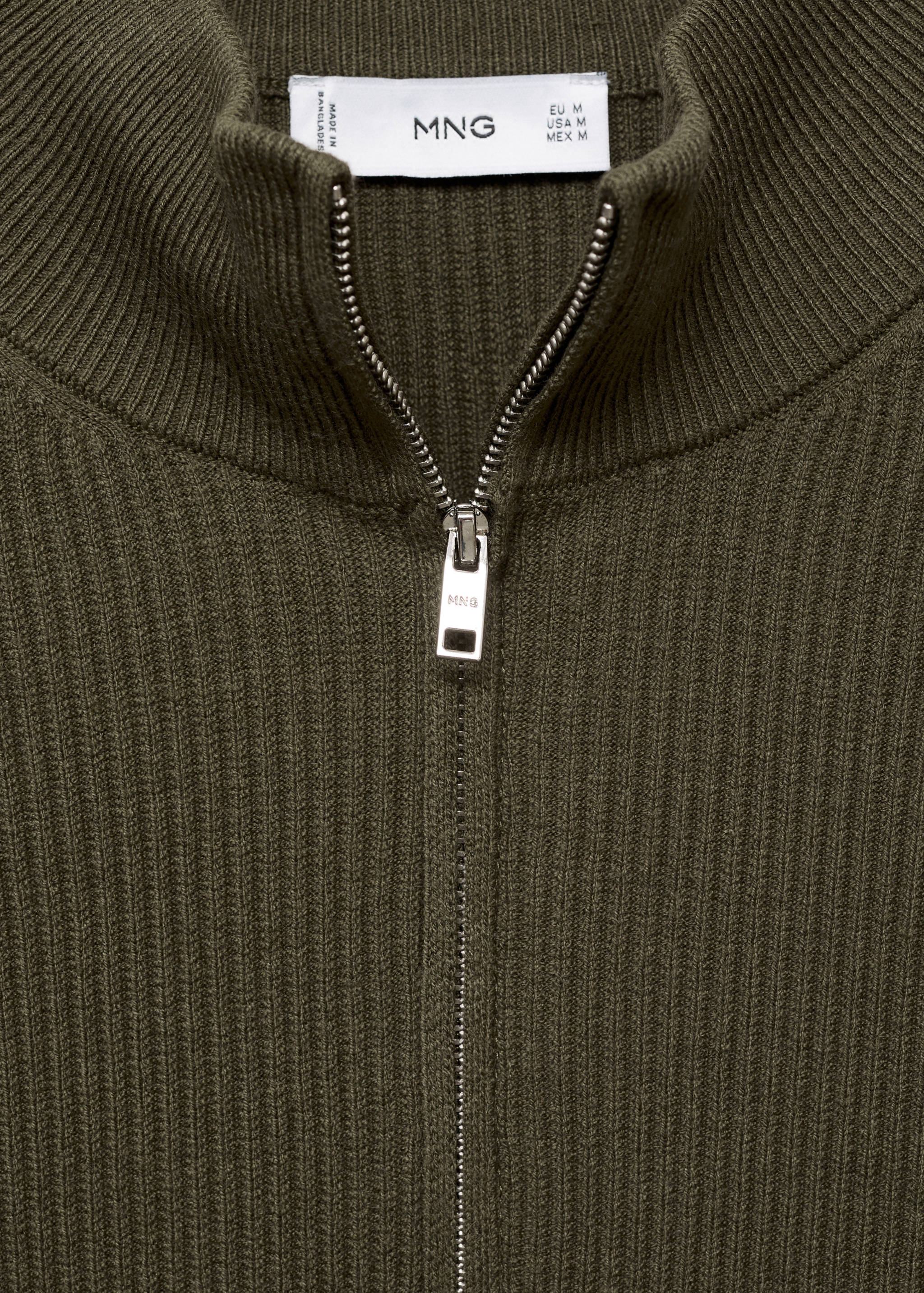 Ribbed sweater with zip neck - Details of the article 8