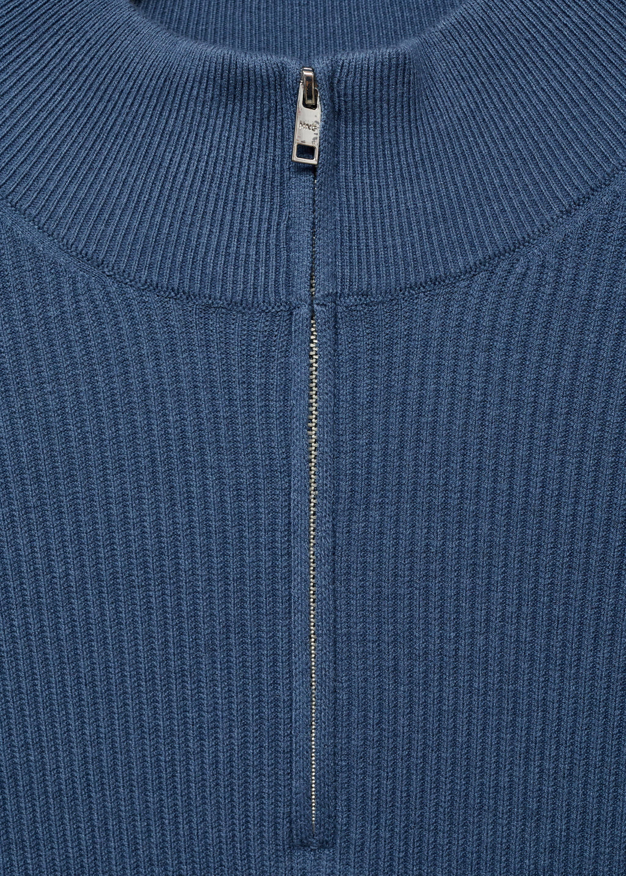 Ribbed sweater with zip neck - Details of the article 8