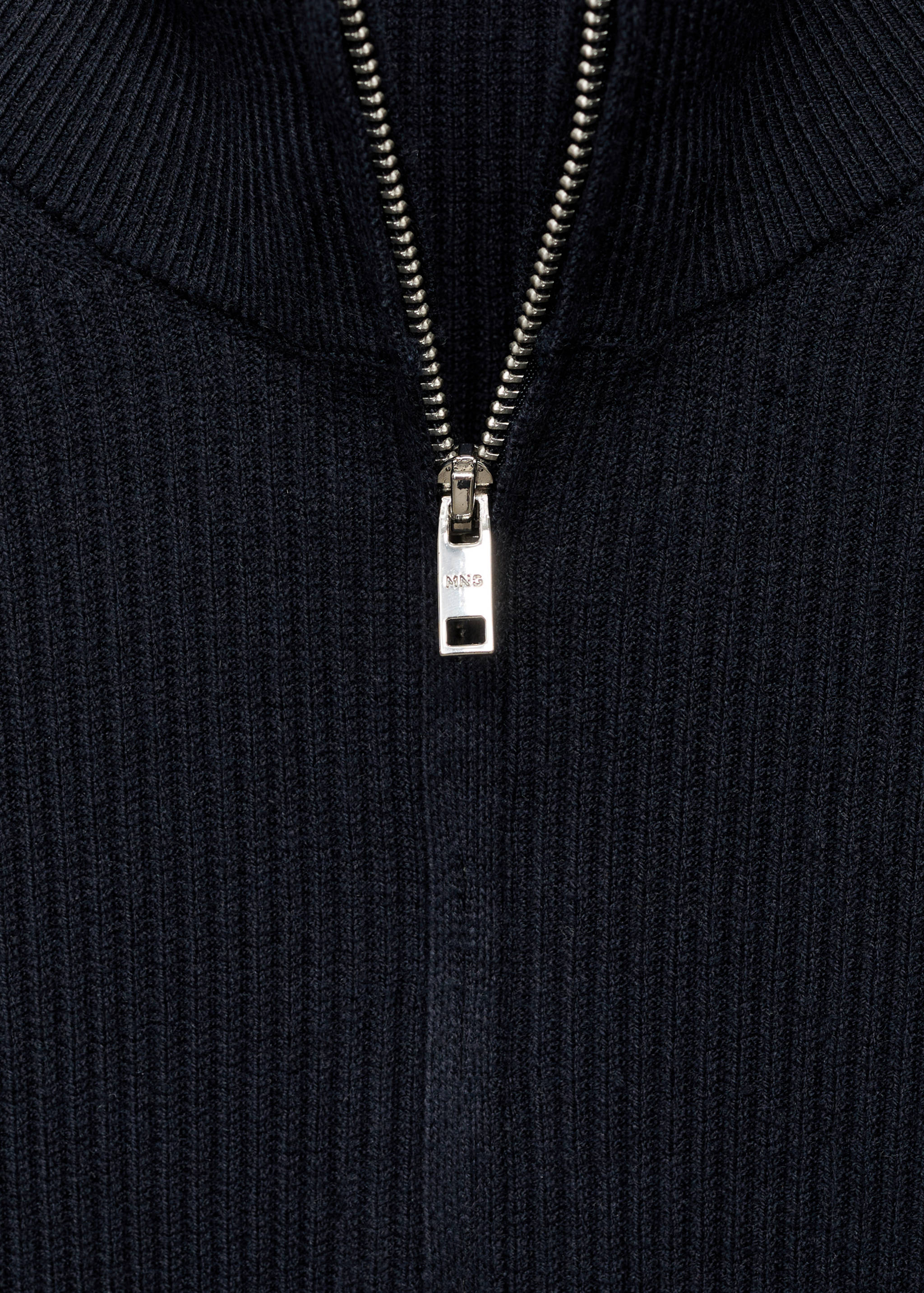 Ribbed sweater with zip neck - Details of the article 8