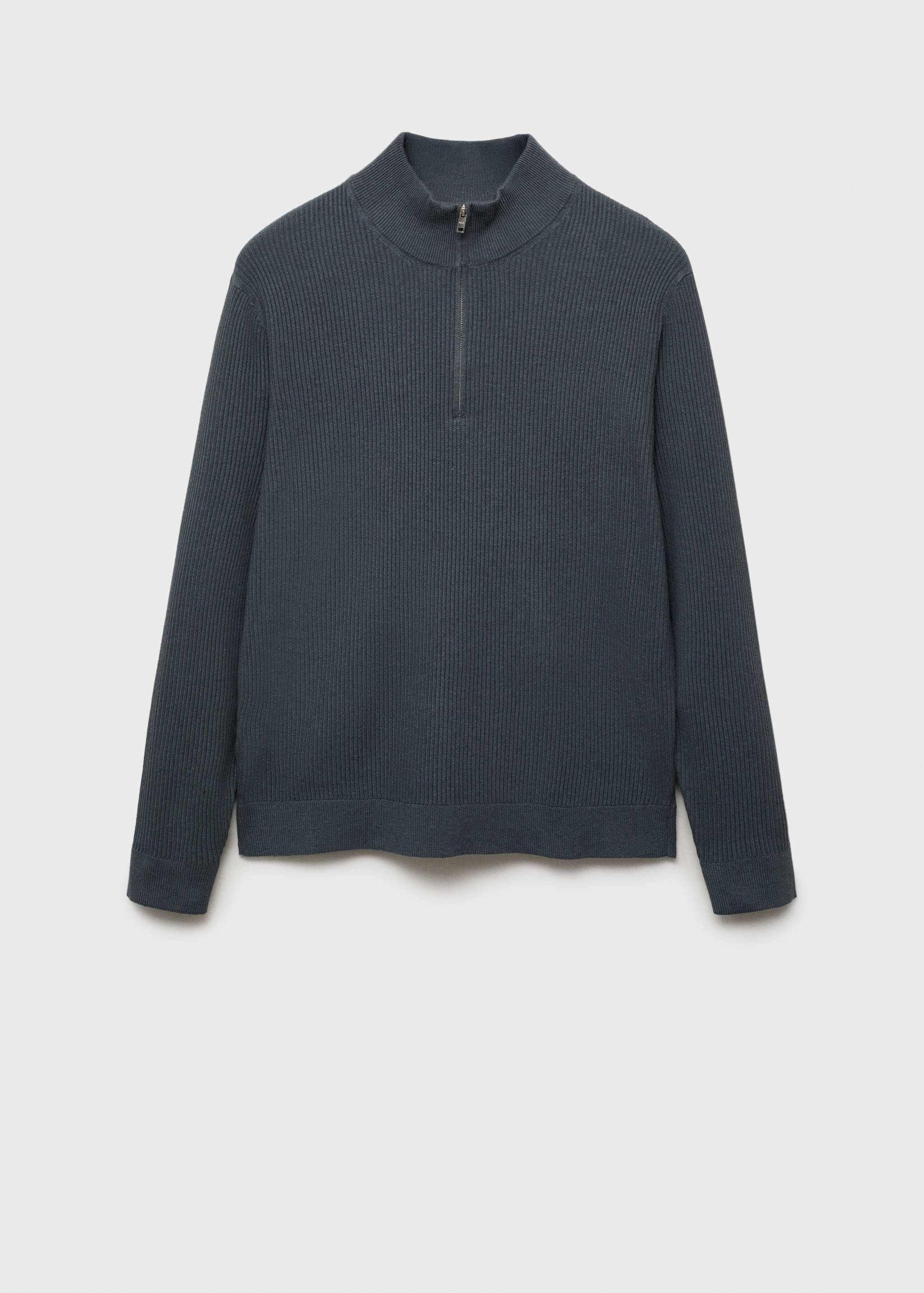 سترة مضلعة بياقة بسحاب - منتج دون نموذج