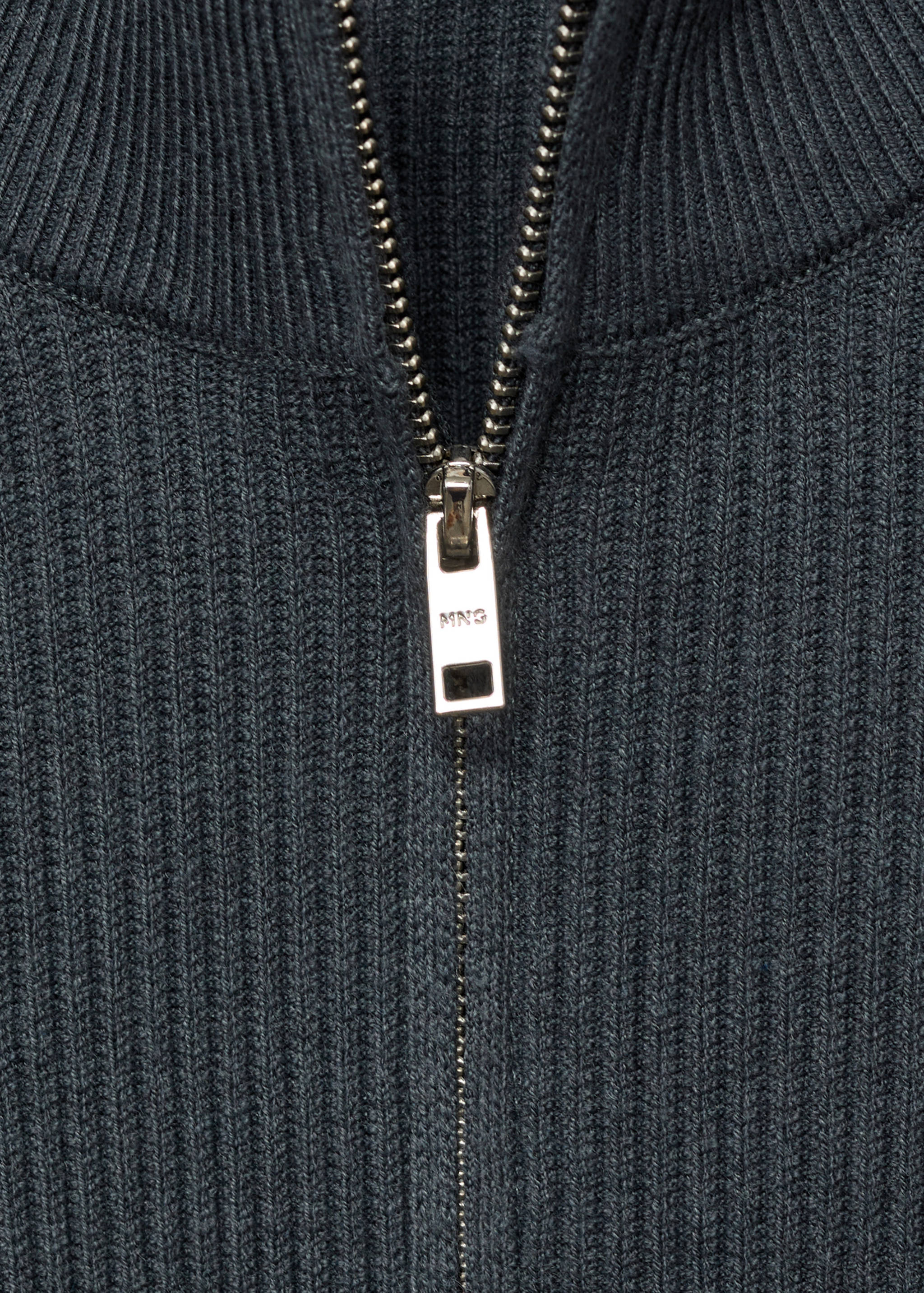 Ribbed sweater with zip neck - Details of the article 8