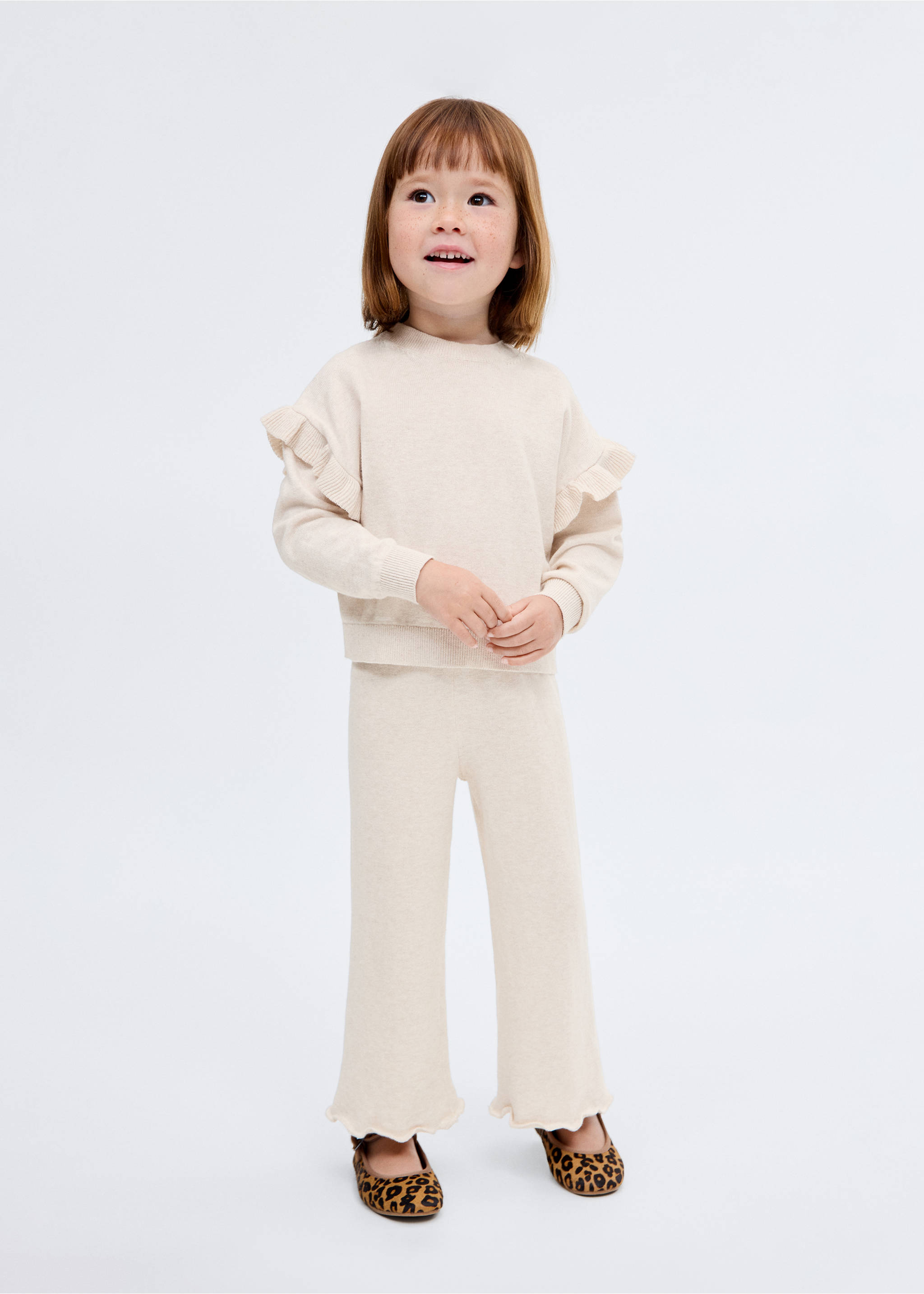Cotton-knit trousers - General plane, Beige. Ref: 17094431-00.