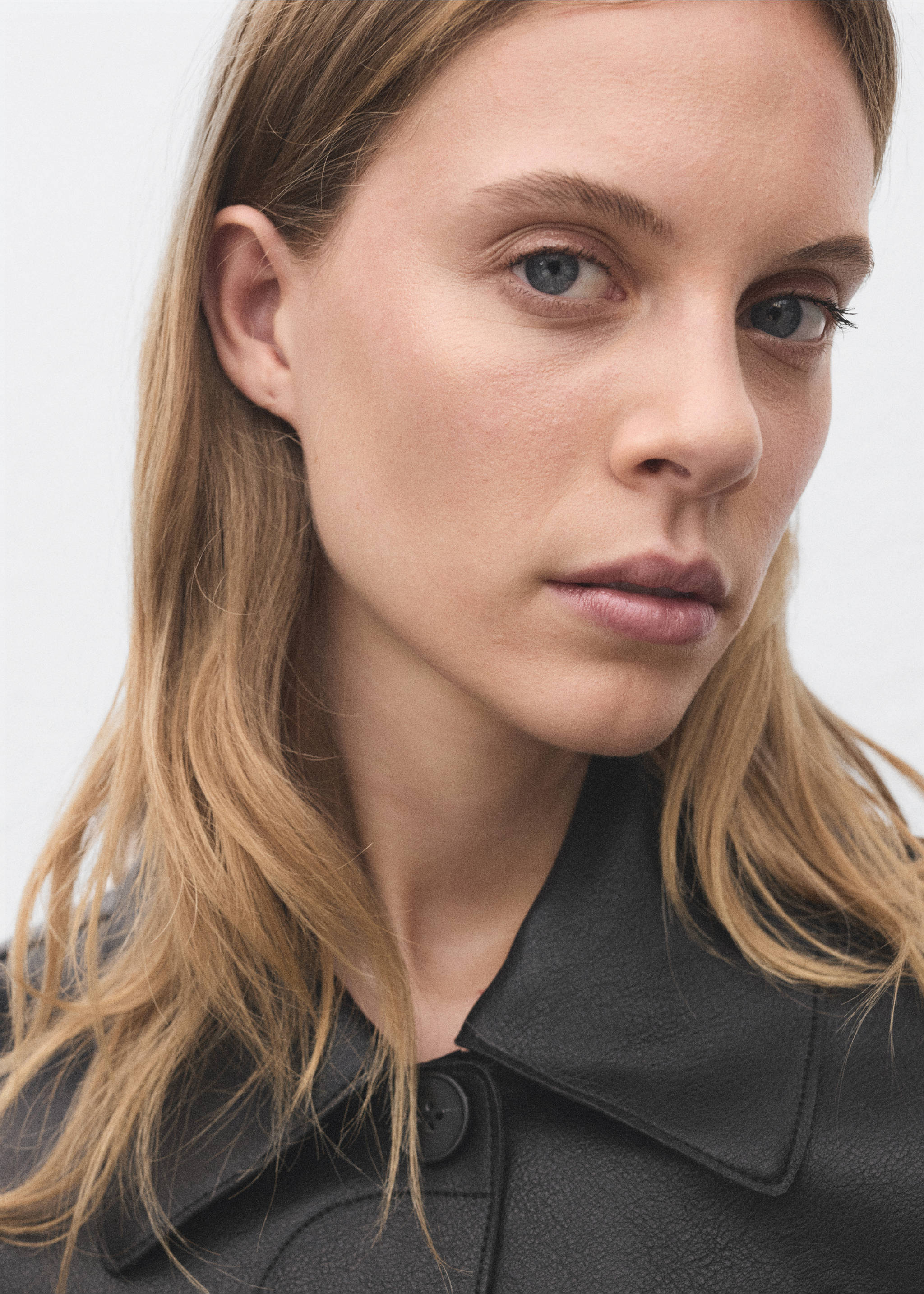 Faux-leather jacket with pockets - Details of the article 1, Black. Ref: 17094433-00.