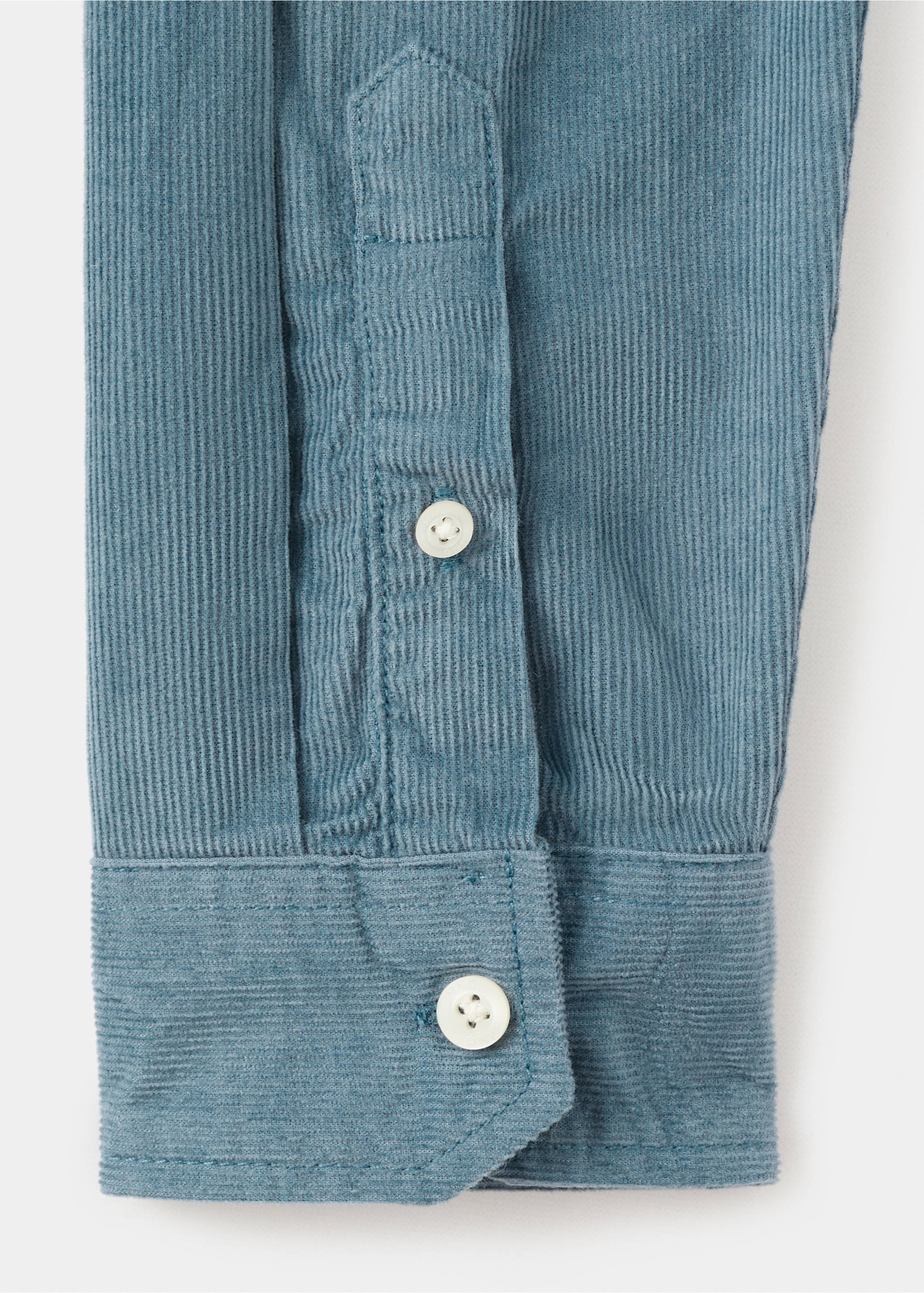 Corduroy cotton shirt - Details of the article 0, Sky Blue. Ref: 17094435-00.