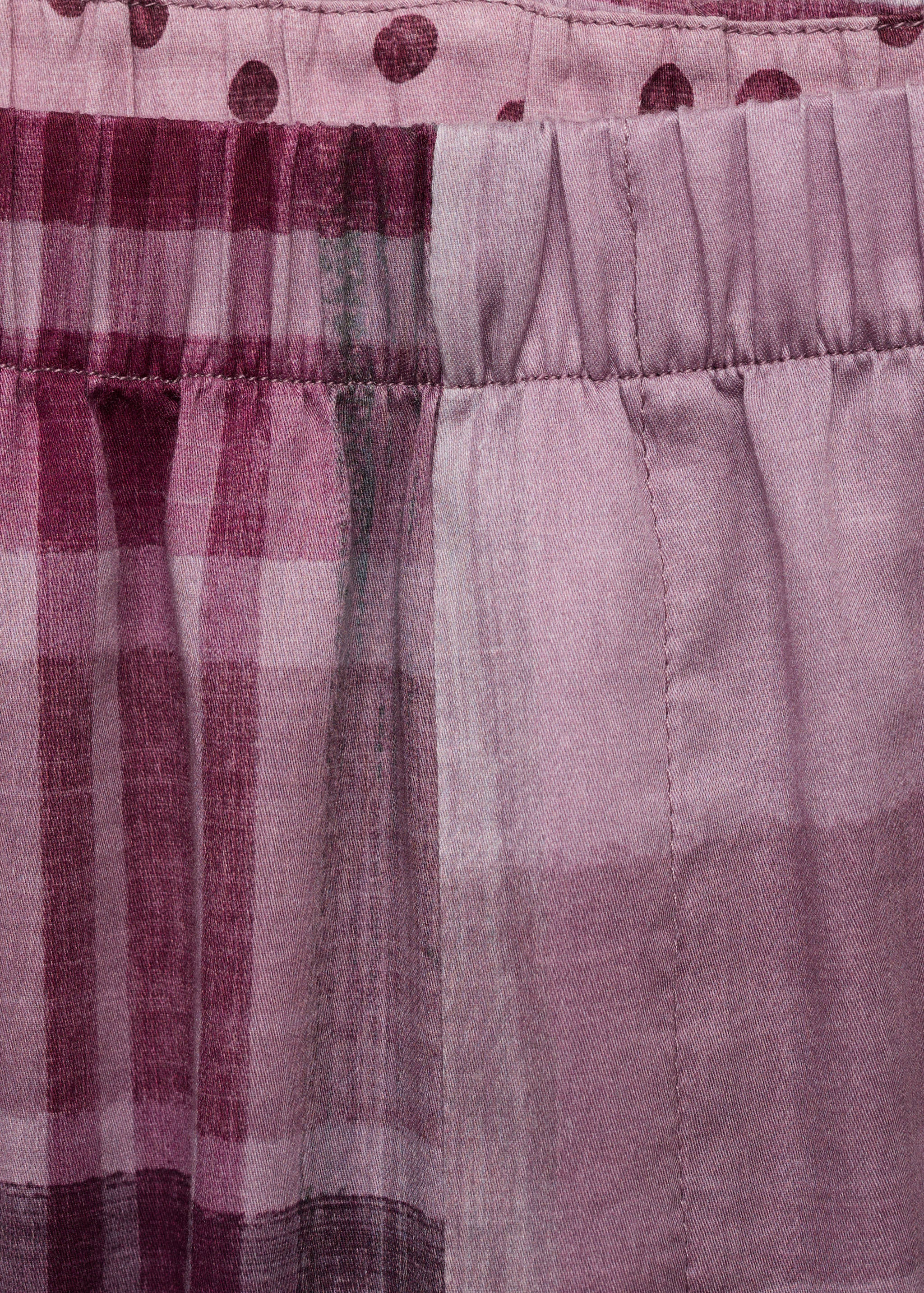 Printed pajama pants with piping - Details of the article 8