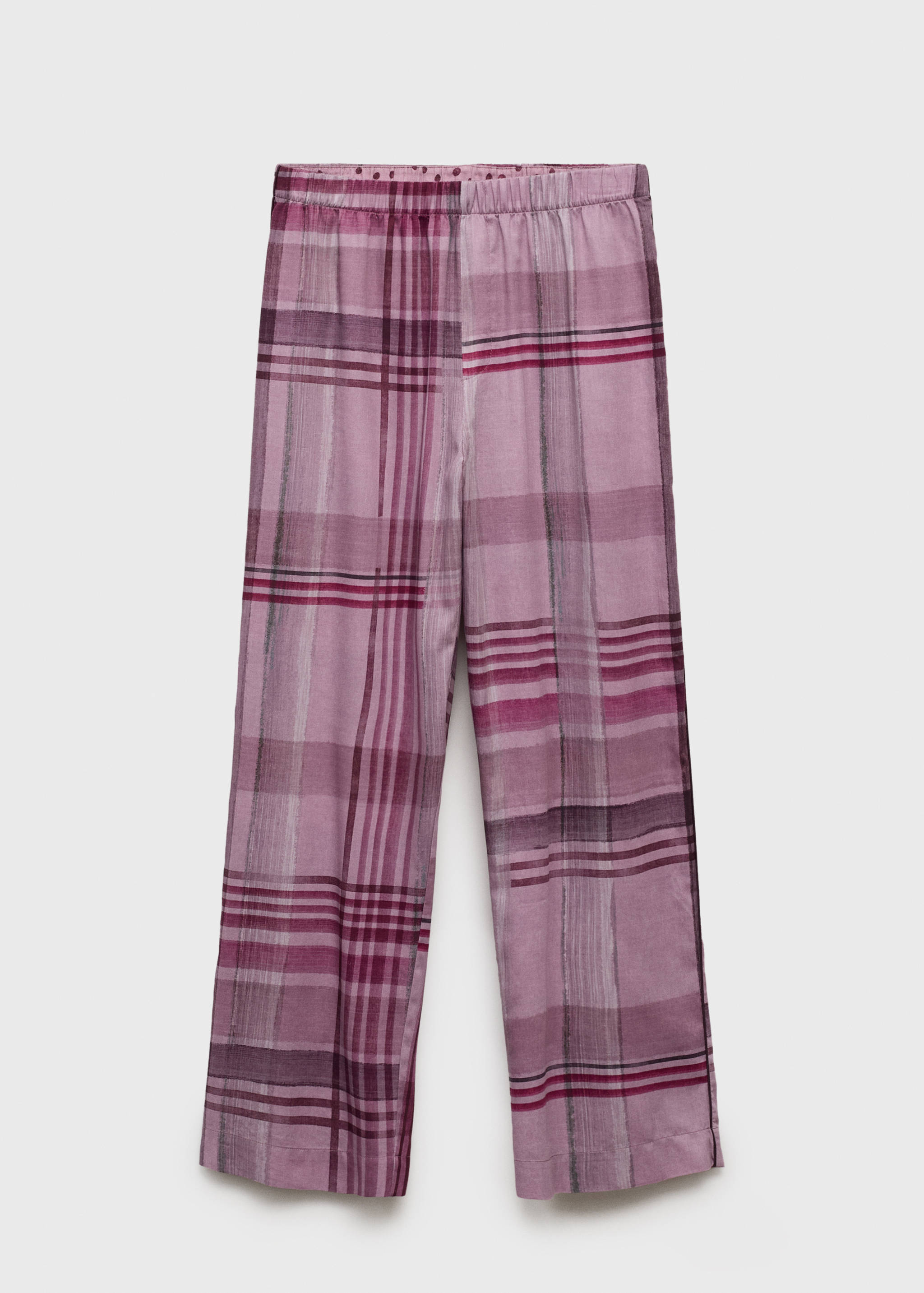 Printed pyjama trousers with piping - Article without model