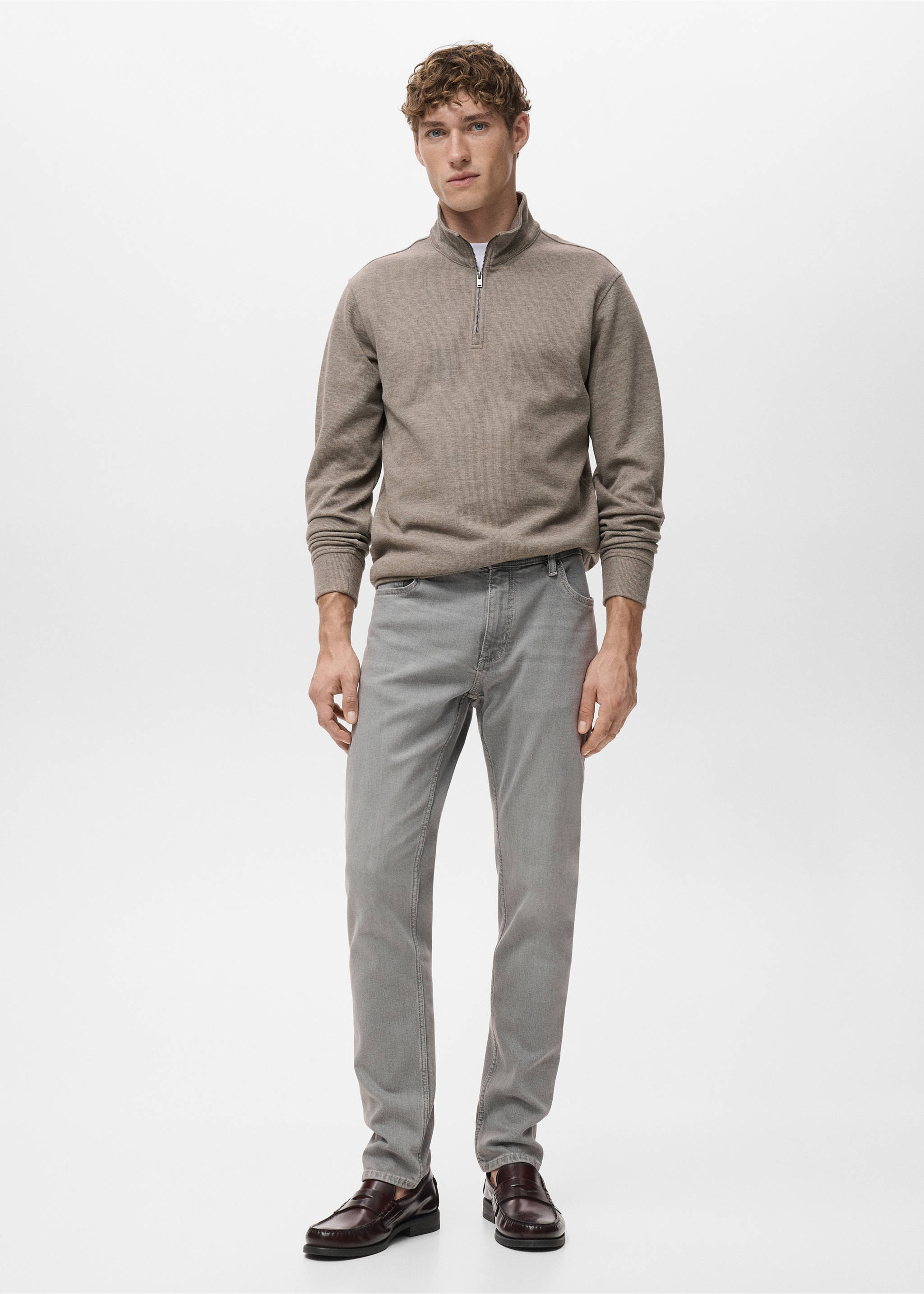 Jeans Jan slim fit lavado gris - Plano general, Gris. Ref: 17094437-00.