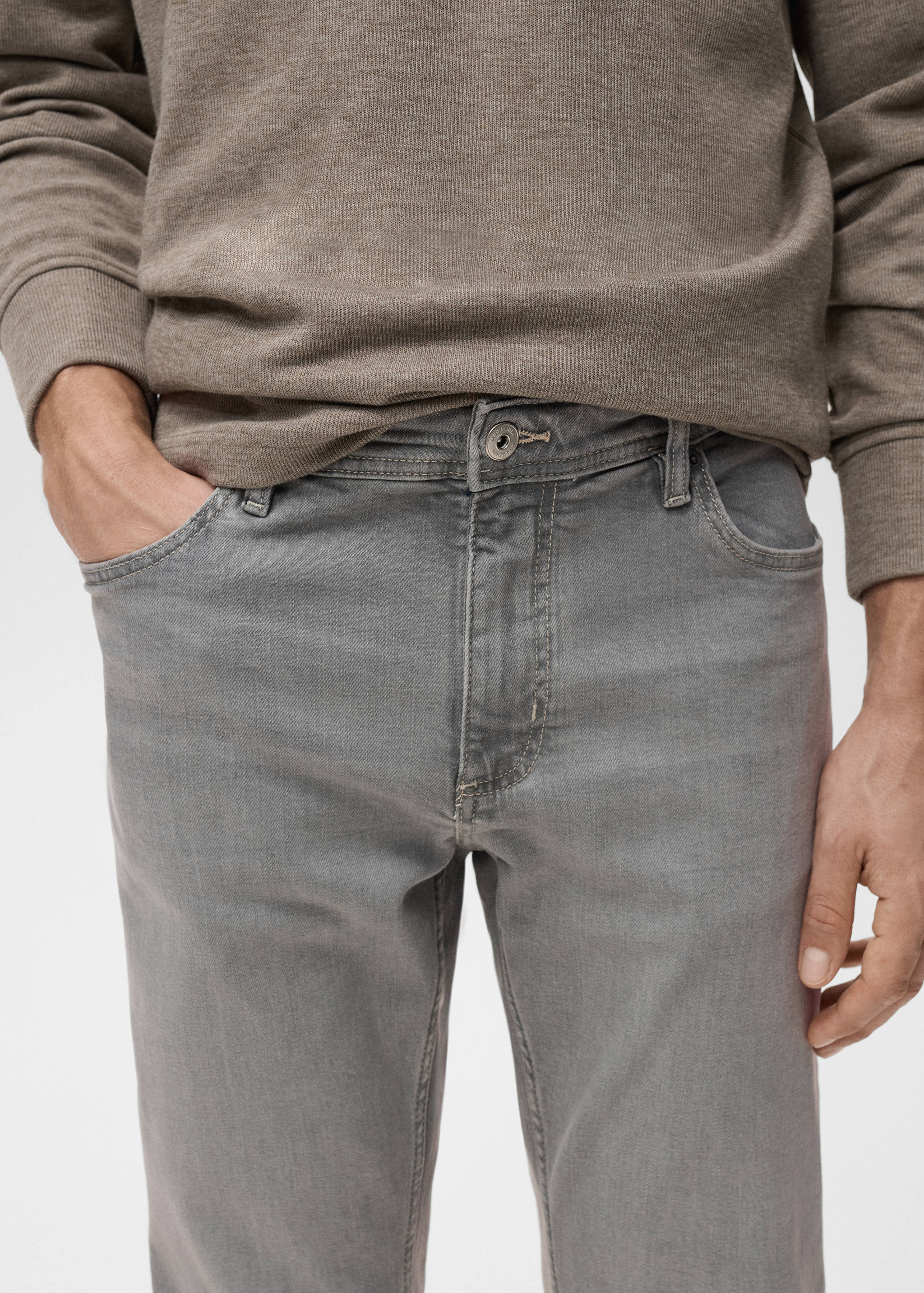 Jan slim-fit grey-wash jeans - Details of the article 1
