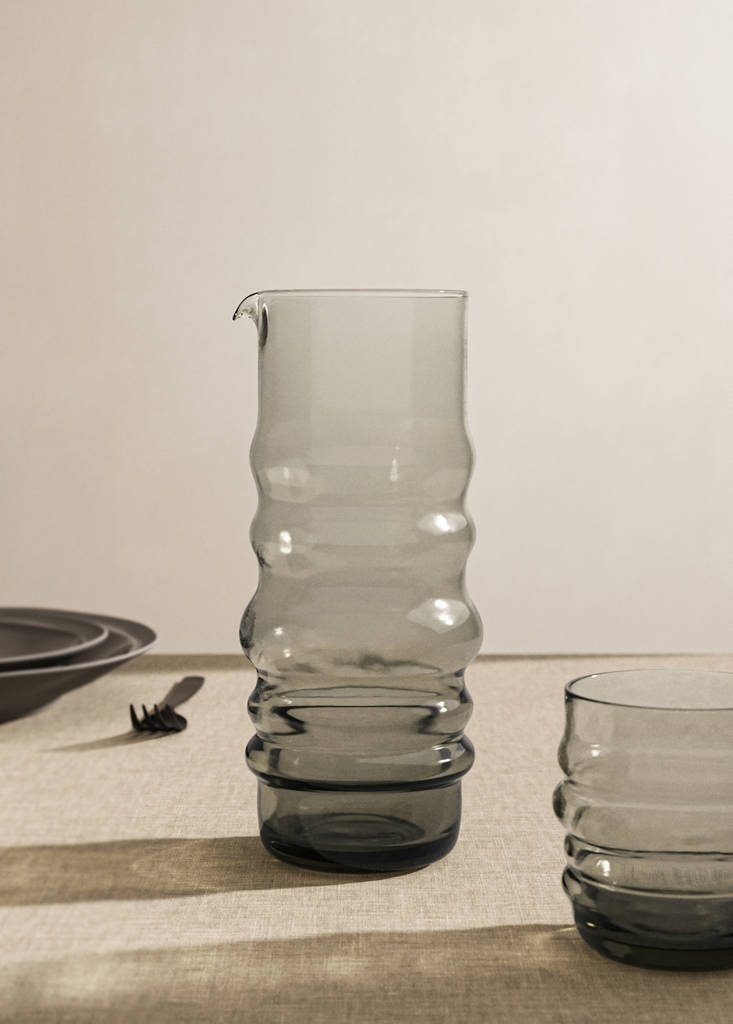 Jarra borosilicato ondas fumé