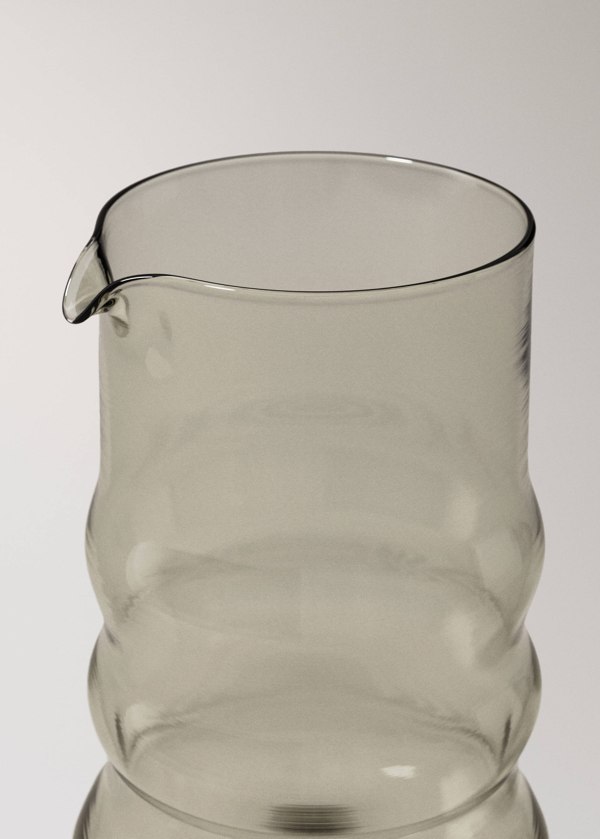 Smoked borosilicate vase with wave design - Details of the article 2